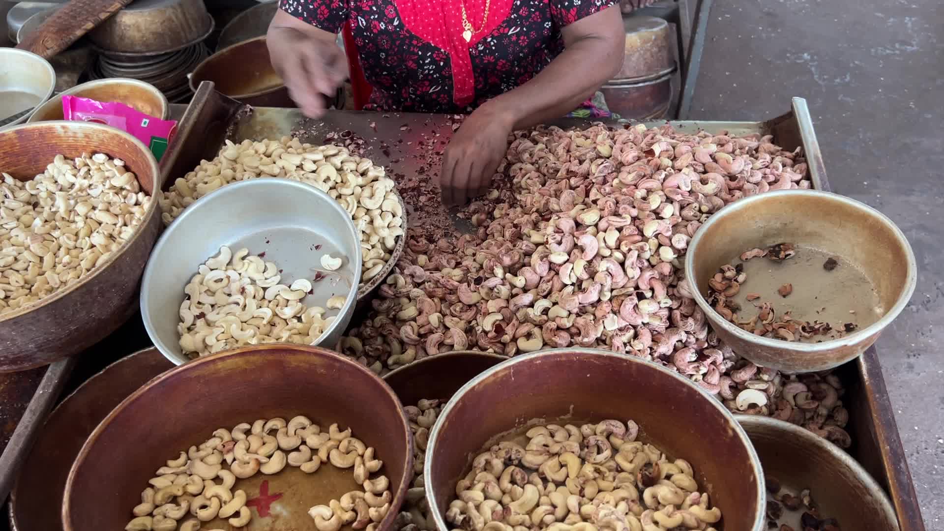 Cashew nut factory in Kerala