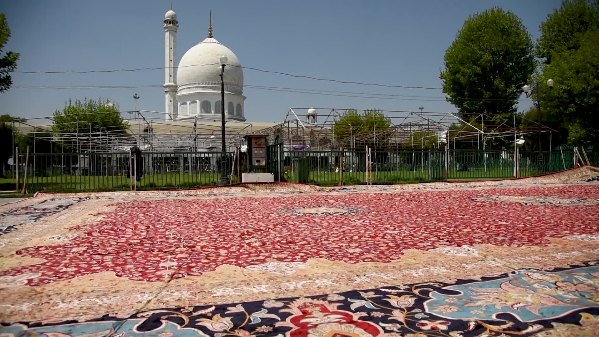 Asia's largest handmade carpet in Srinagar, India