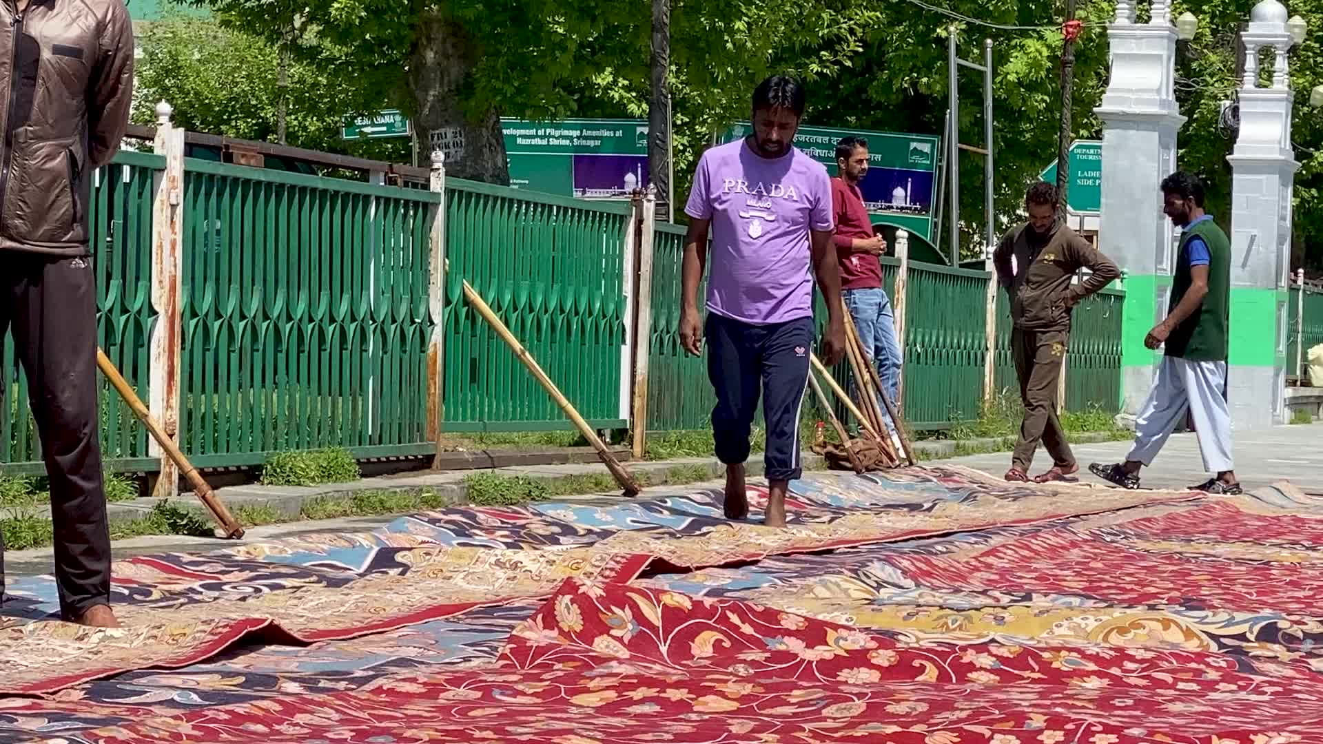 Asia's largest handmade carpet in Srinagar, India