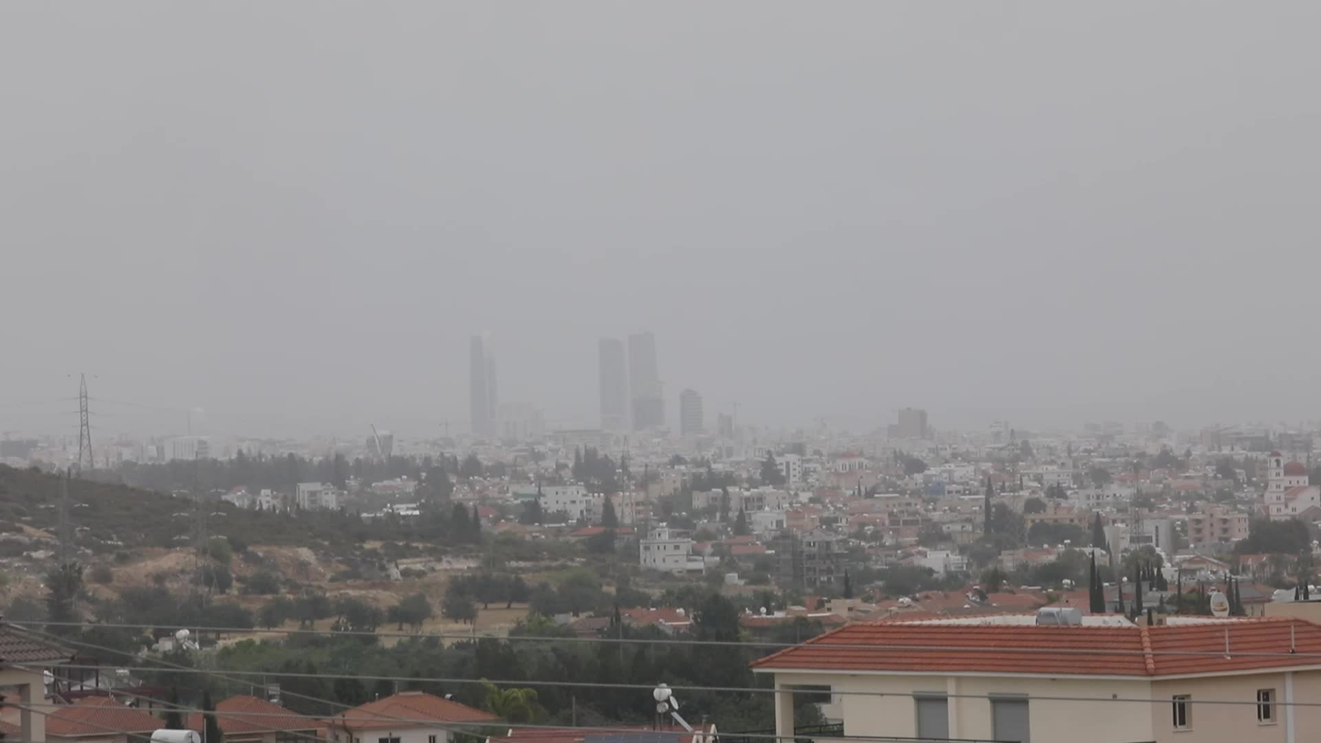 Cyprus : Dust clouds over Limassol