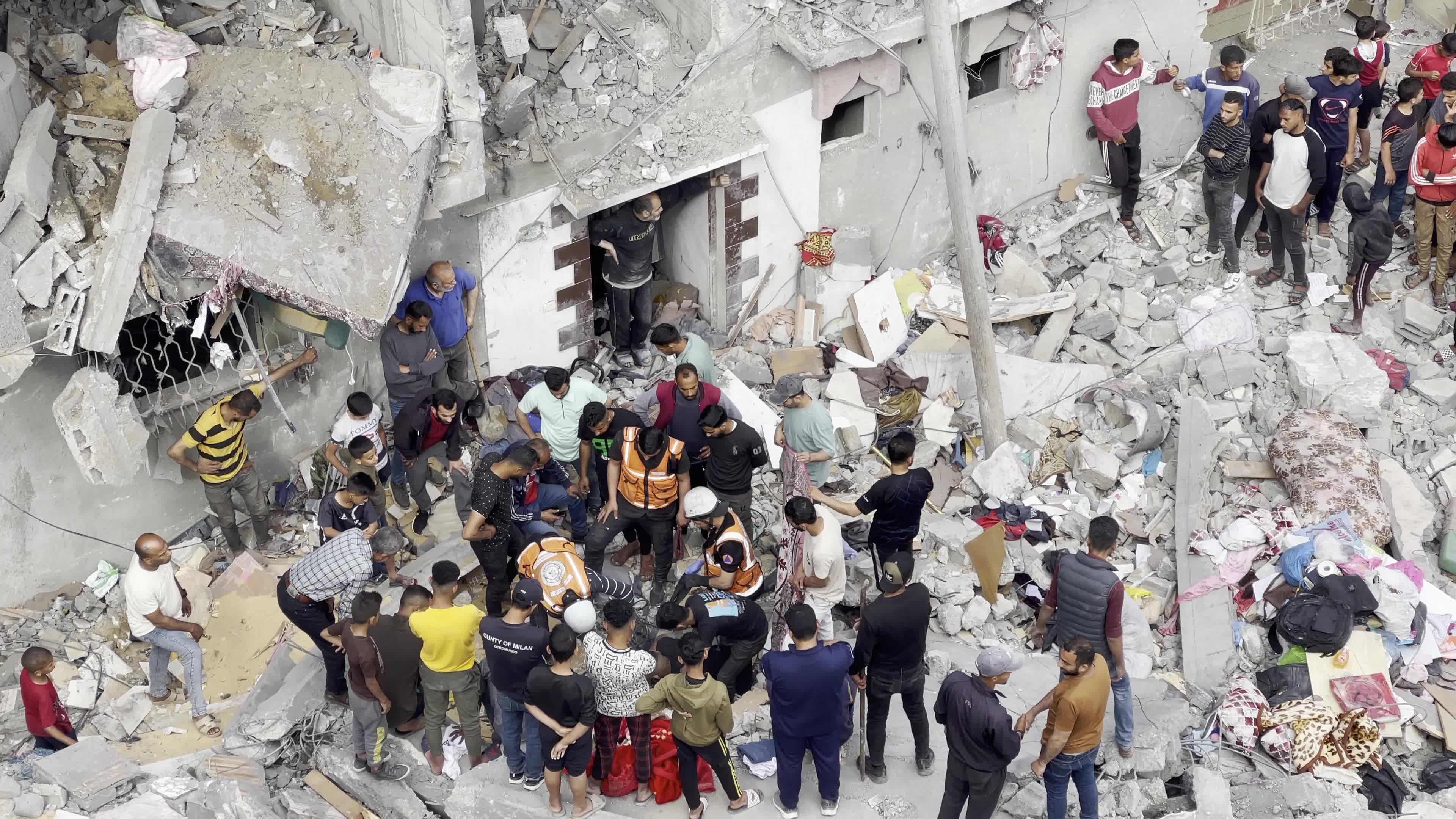 Aftermath of Israeli Airstrike In Gaza, Palestine