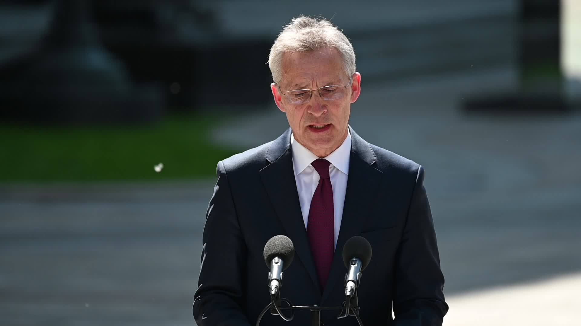 A press conference of NATO Secretary General and President of Ukraine in Kyiv, amid Russia's invasion of Ukraine.