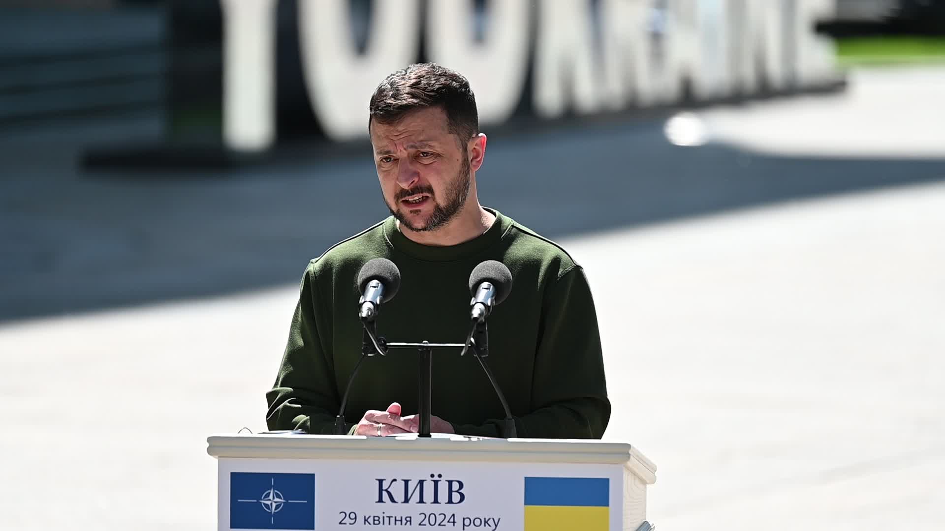 A press conference of NATO Secretary General and President of Ukraine in Kyiv, amid Russia's invasion of Ukraine.