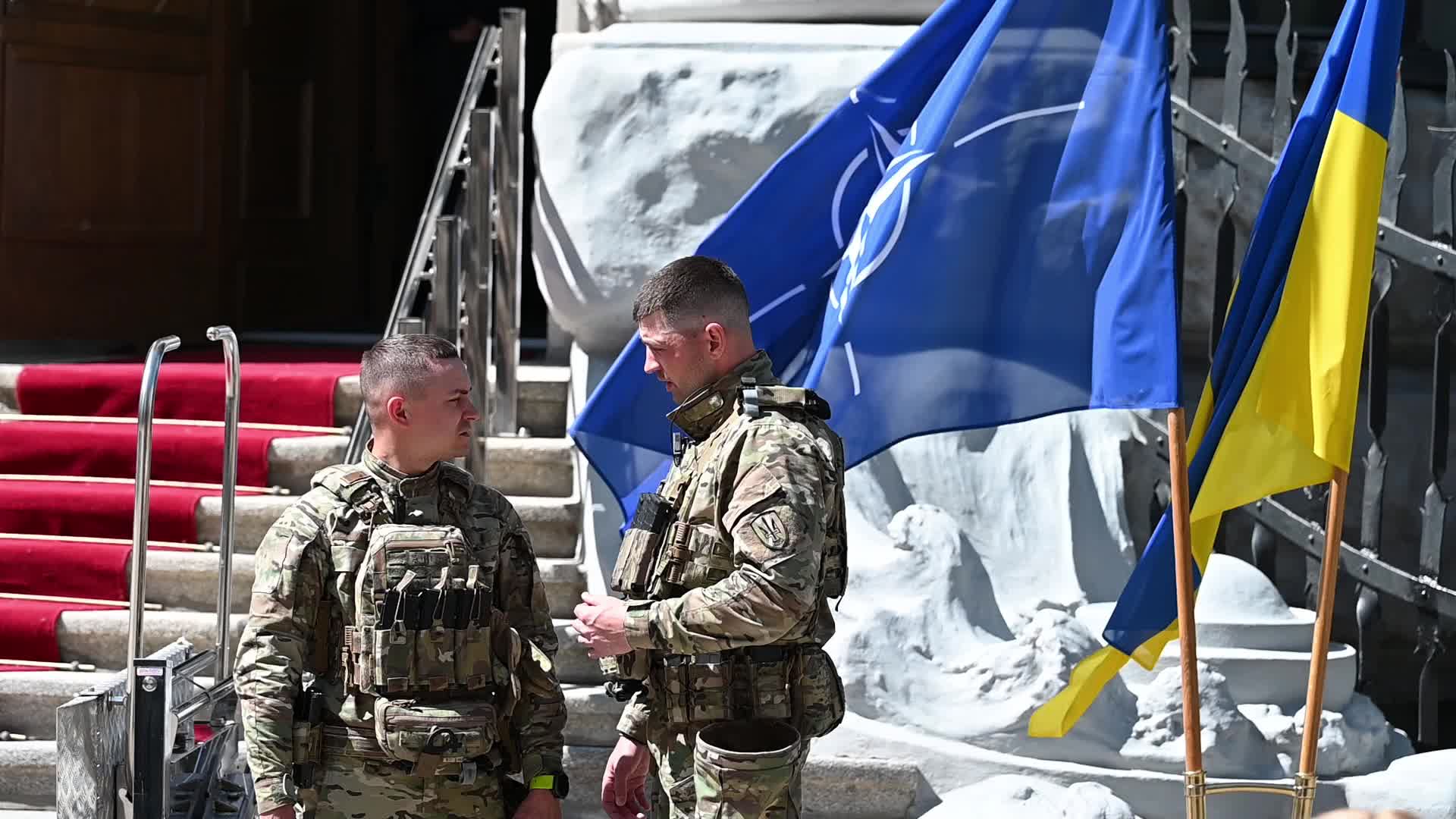A press conference of NATO Secretary General and President of Ukraine in Kyiv, amid Russia's invasion of Ukraine.