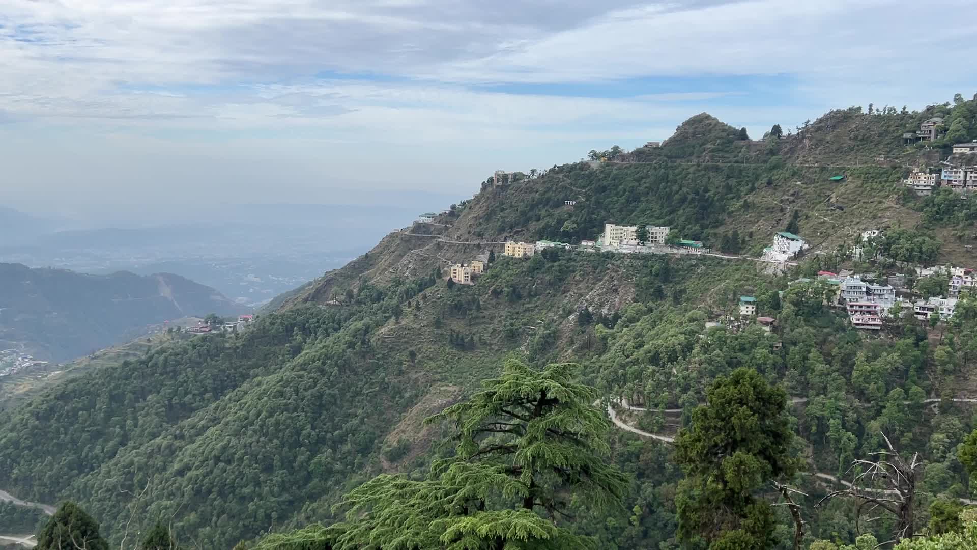 Sunrise over the hill station of Mussoorie