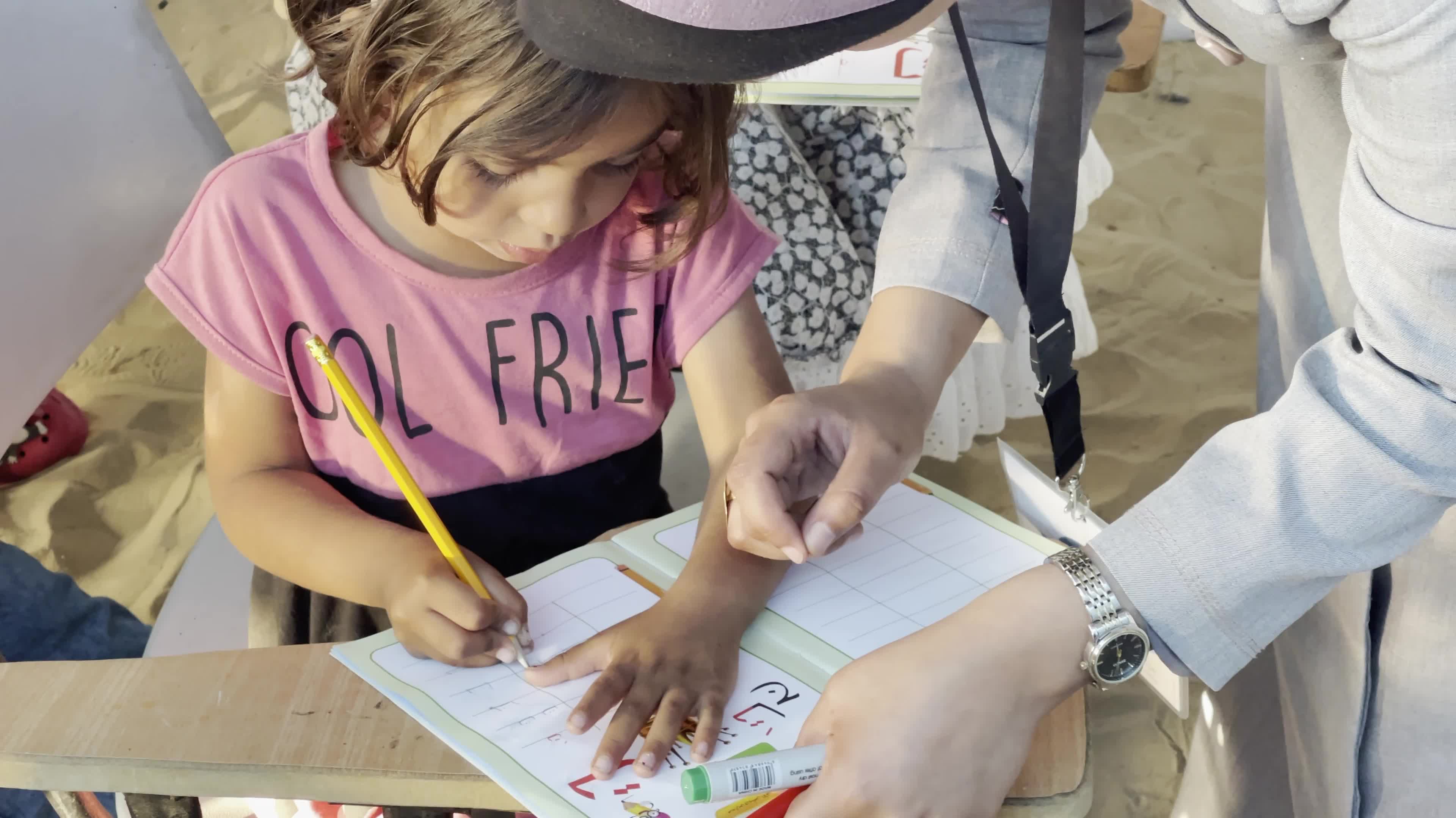 Palestinian Children Attend School in Displacement Camp Amid Hamas Israel Conflict