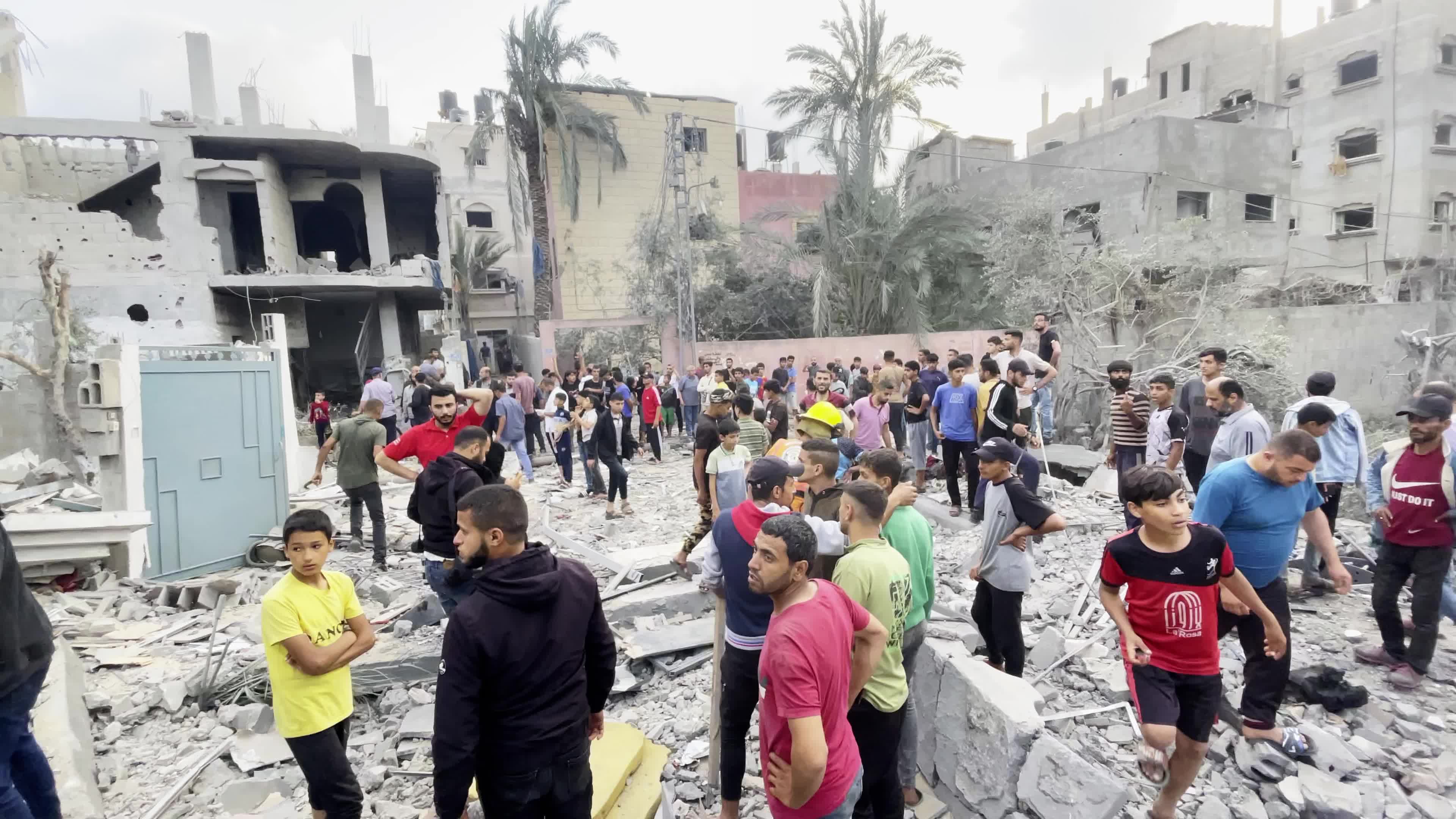 Aftermath of Israeli Airstrike In Gaza, Palestine