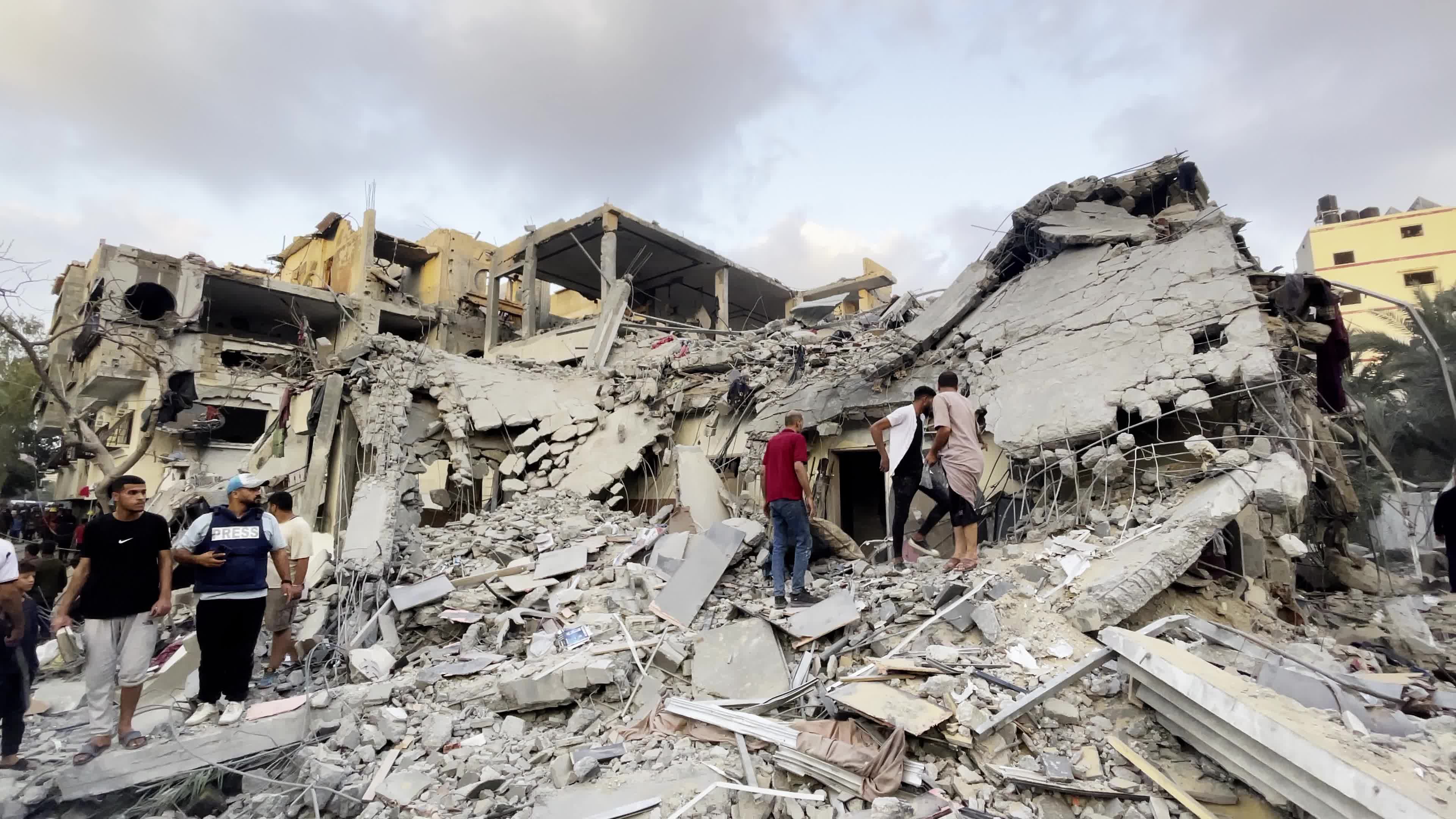 Aftermath of Israeli Airstrike In Gaza, Palestine