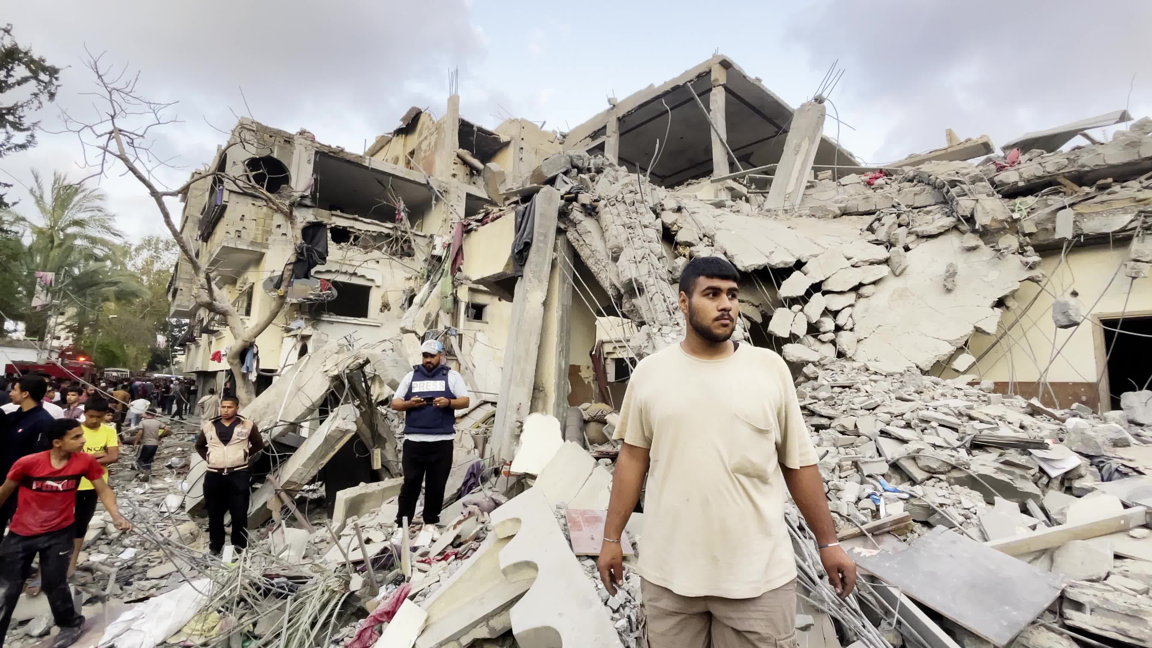 Aftermath of Israeli Airstrike In Gaza, Palestine