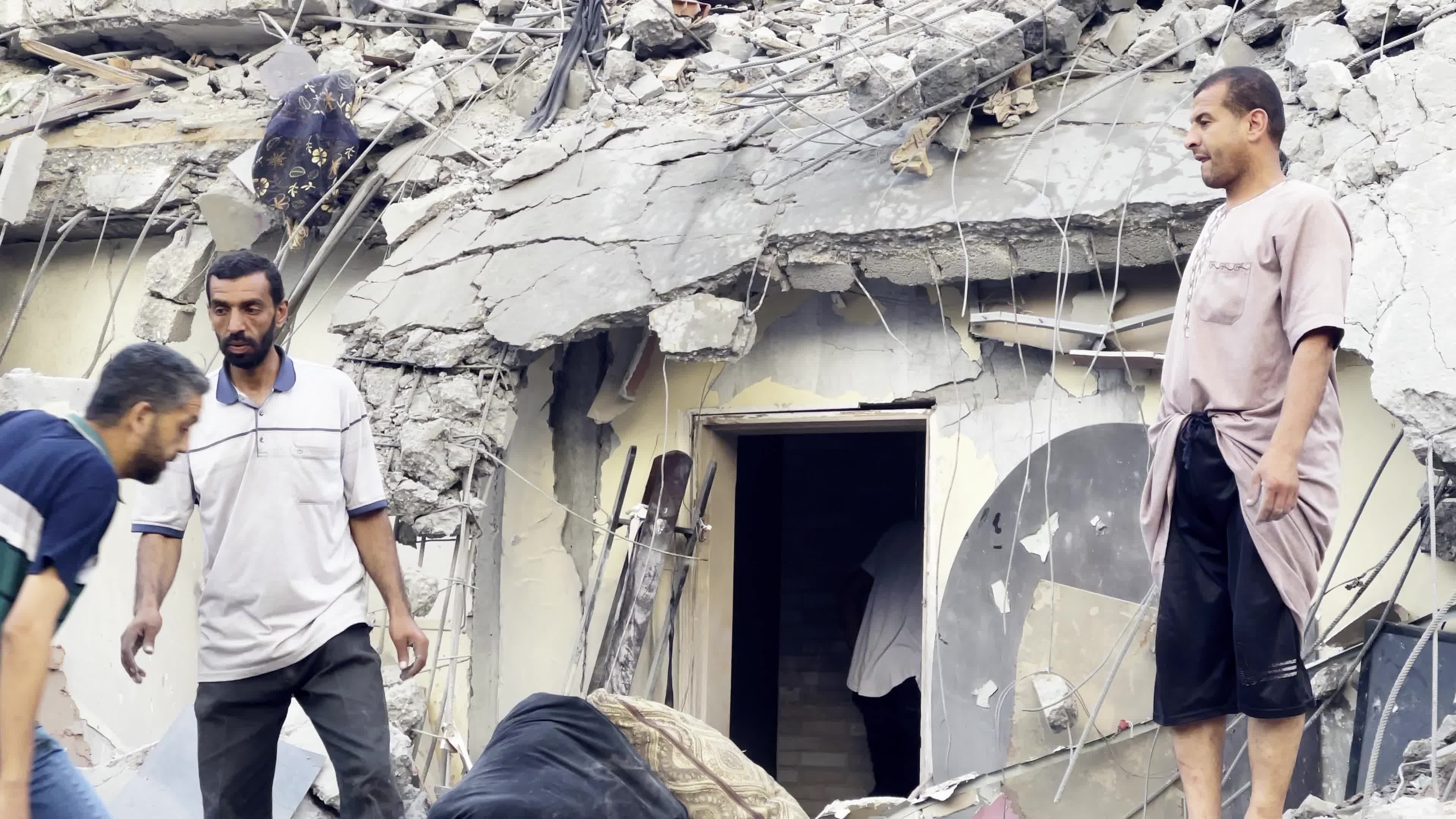 Aftermath of Israeli Airstrike In Gaza, Palestine