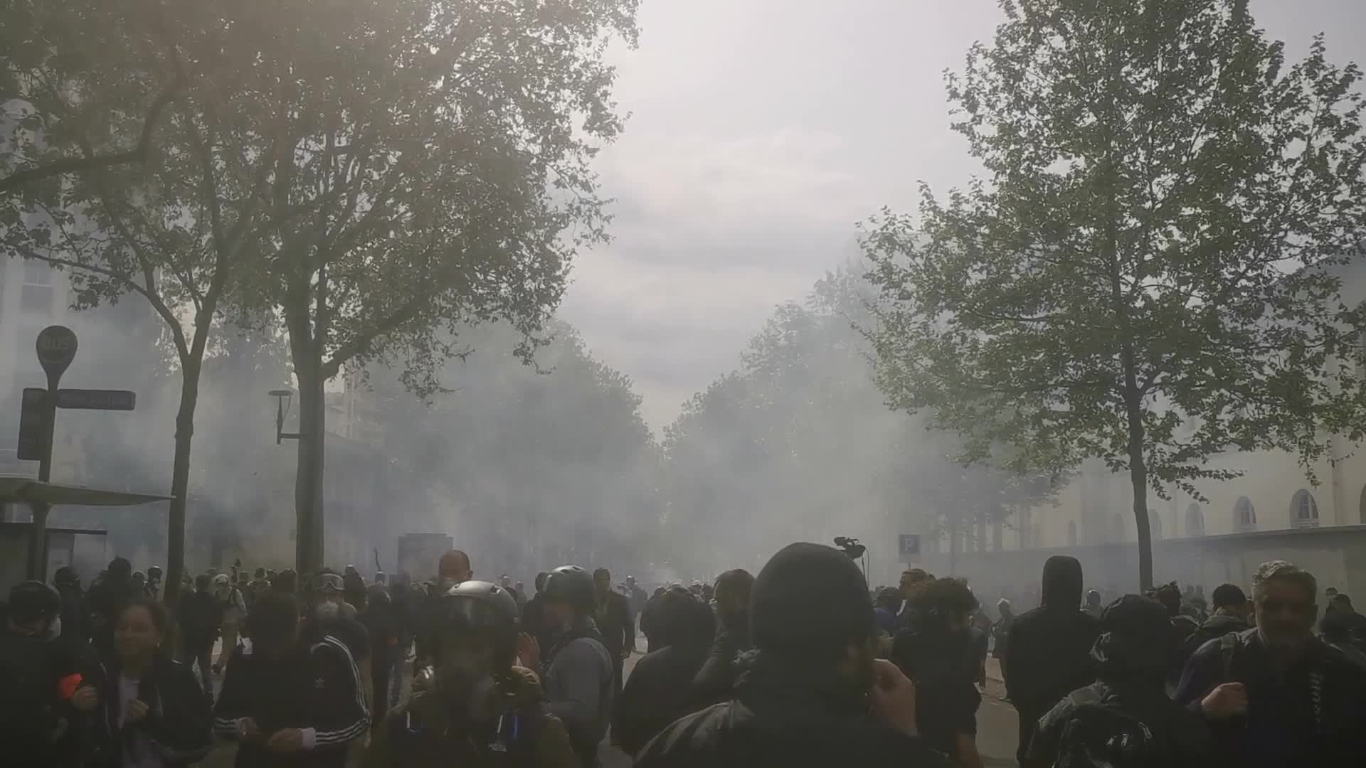 May Day Demonstration Amid Clashes With Riot Police In Paris, France