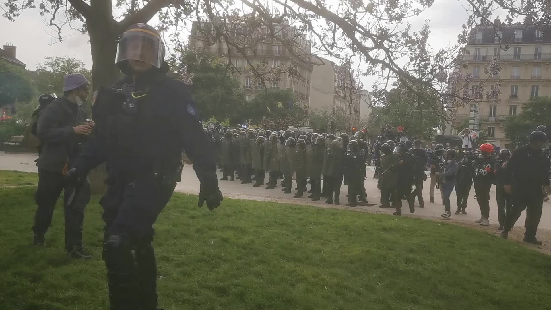 May Day Demonstration Amid Clashes With Riot Police In Paris, France