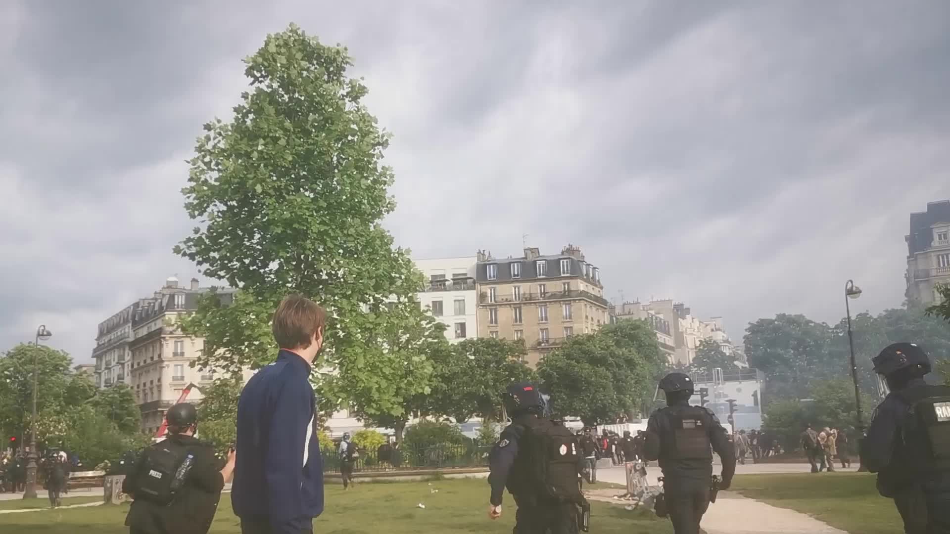 May Day Demonstration Amid Clashes With Riot Police In Paris, France