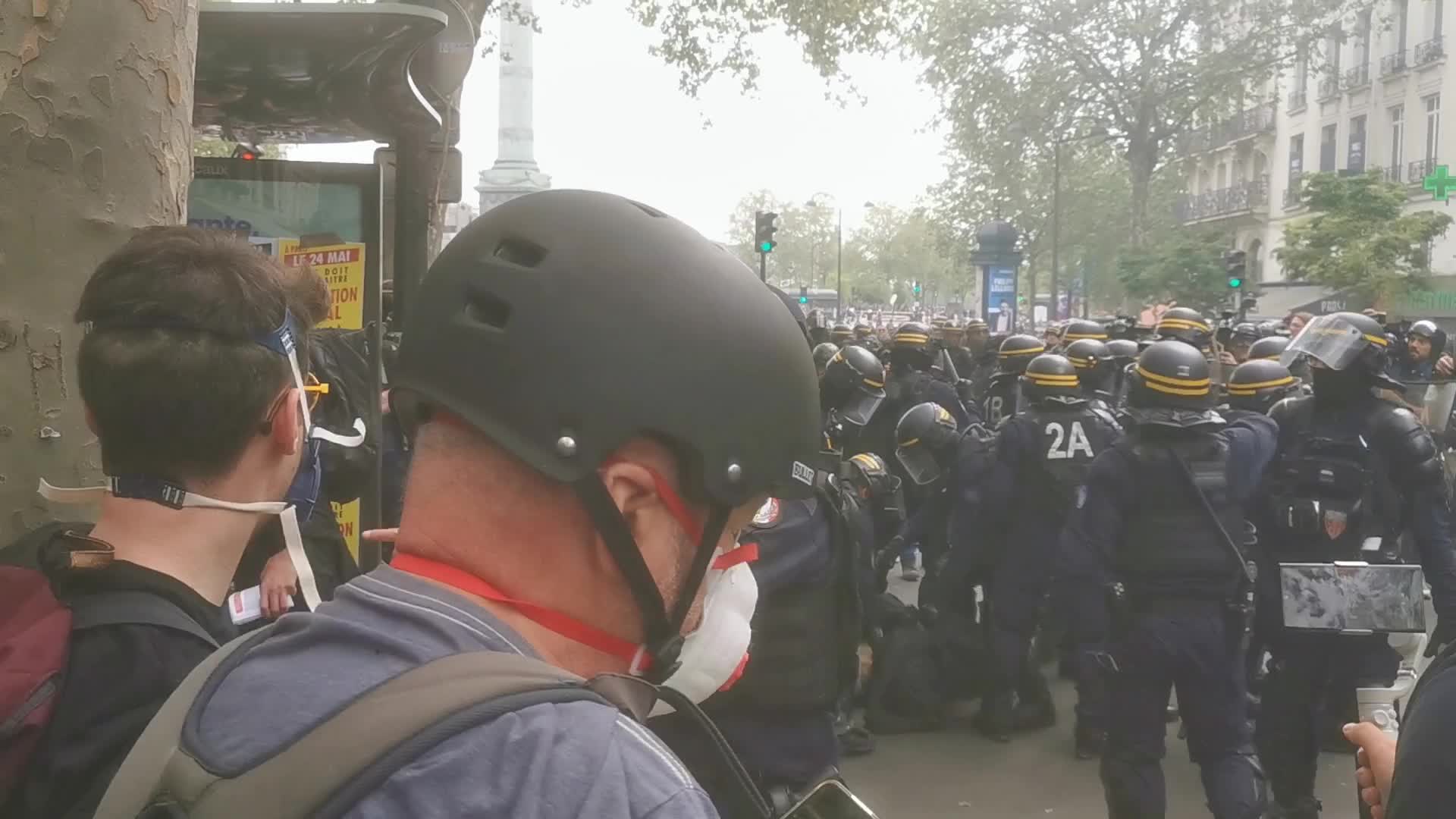 May Day Demonstration Amid Clashes With Riot Police In Paris, France