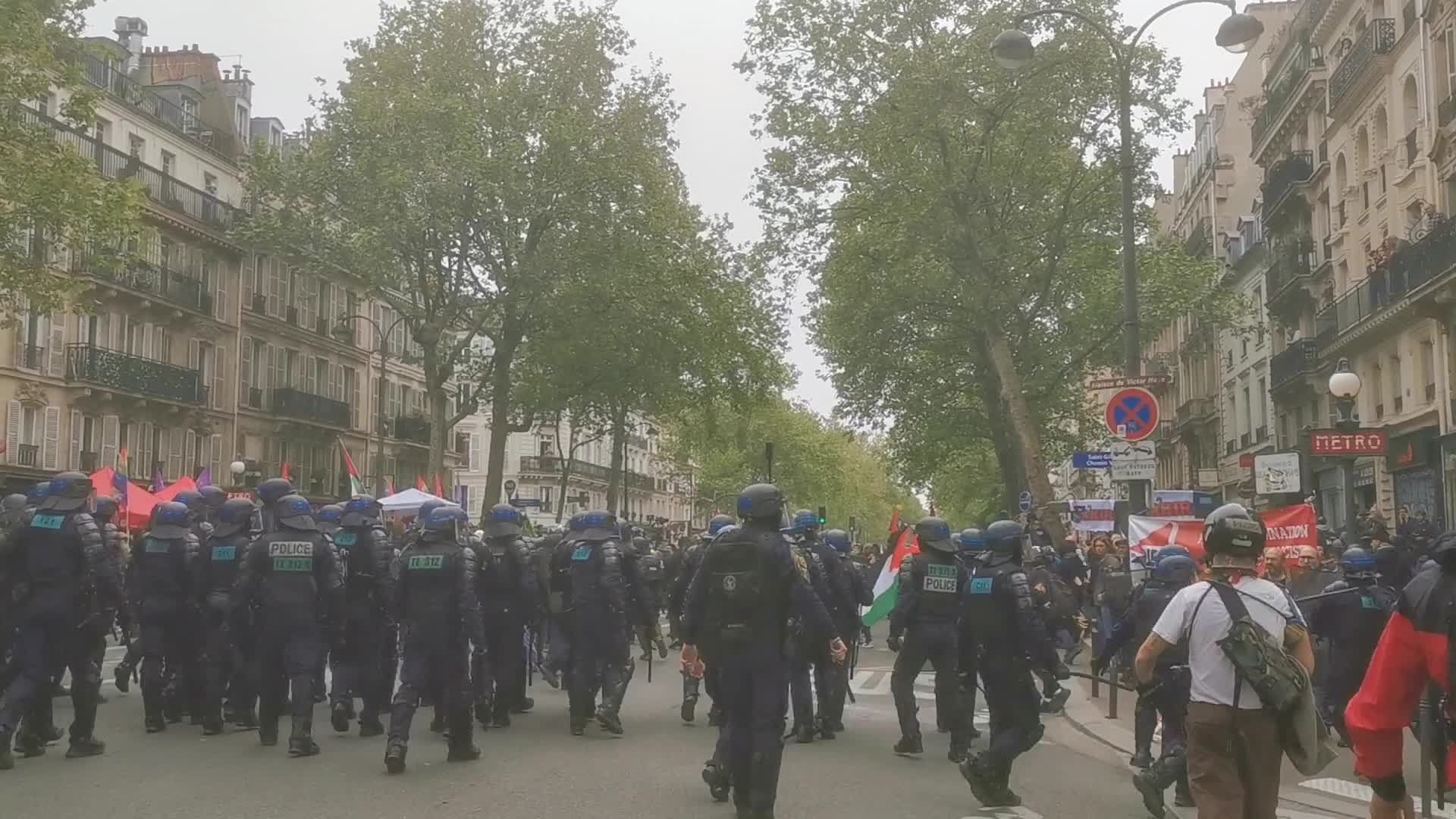 May Day Demonstration Amid Clashes With Riot Police In Paris, France