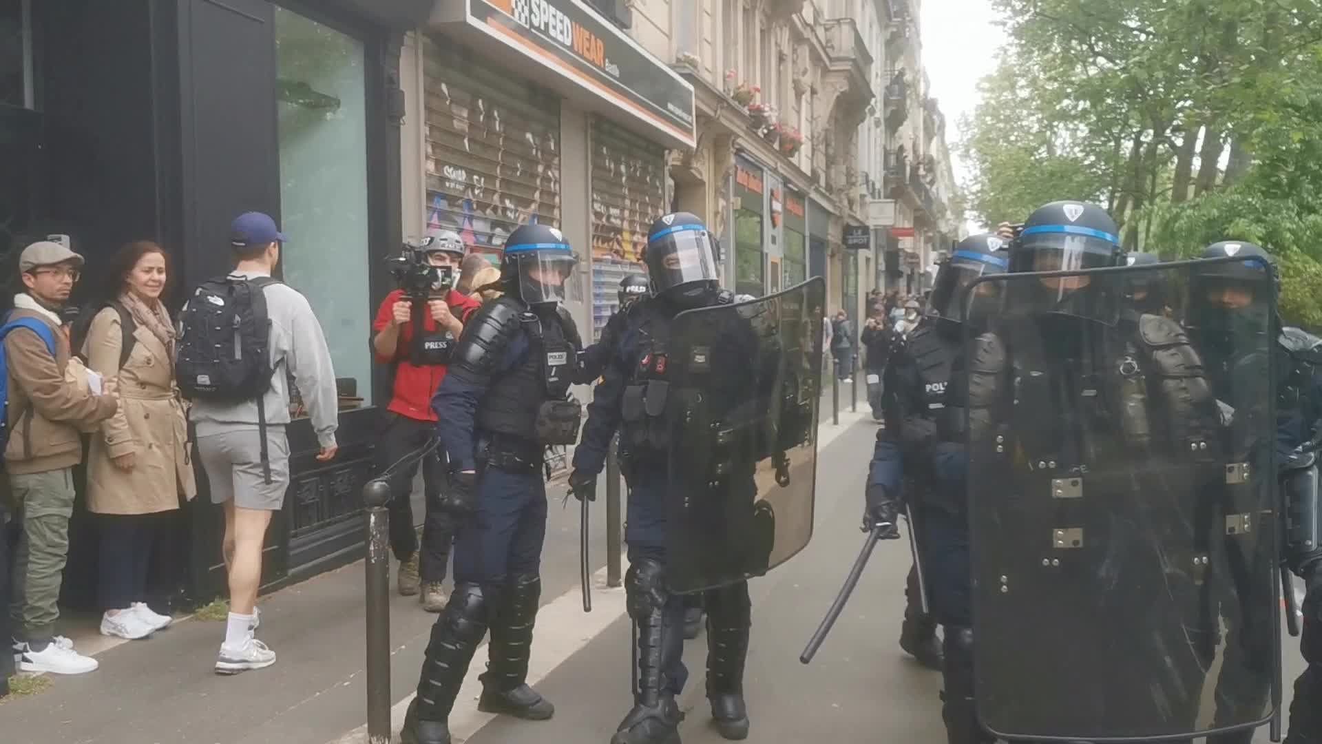 May Day Demonstration Amid Clashes With Riot Police In Paris, France