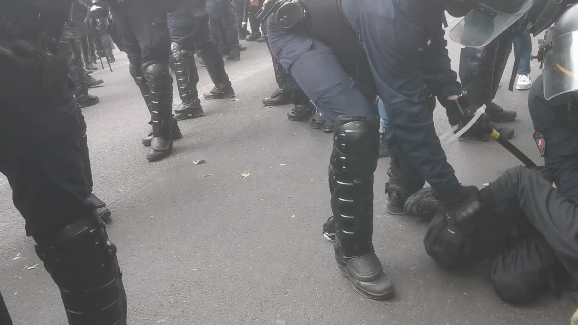 May Day Demonstration Amid Clashes With Riot Police In Paris, France