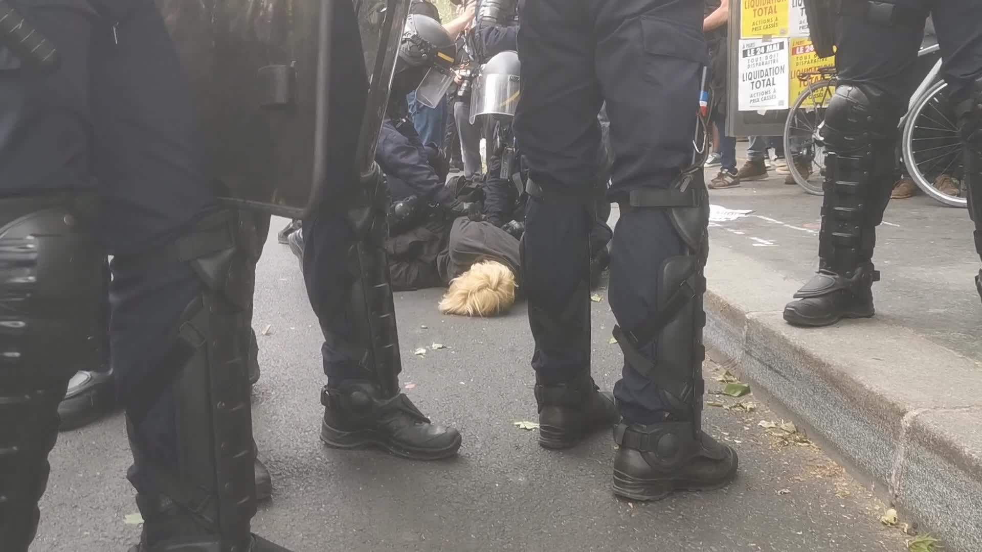 May Day Demonstration Amid Clashes With Riot Police In Paris, France
