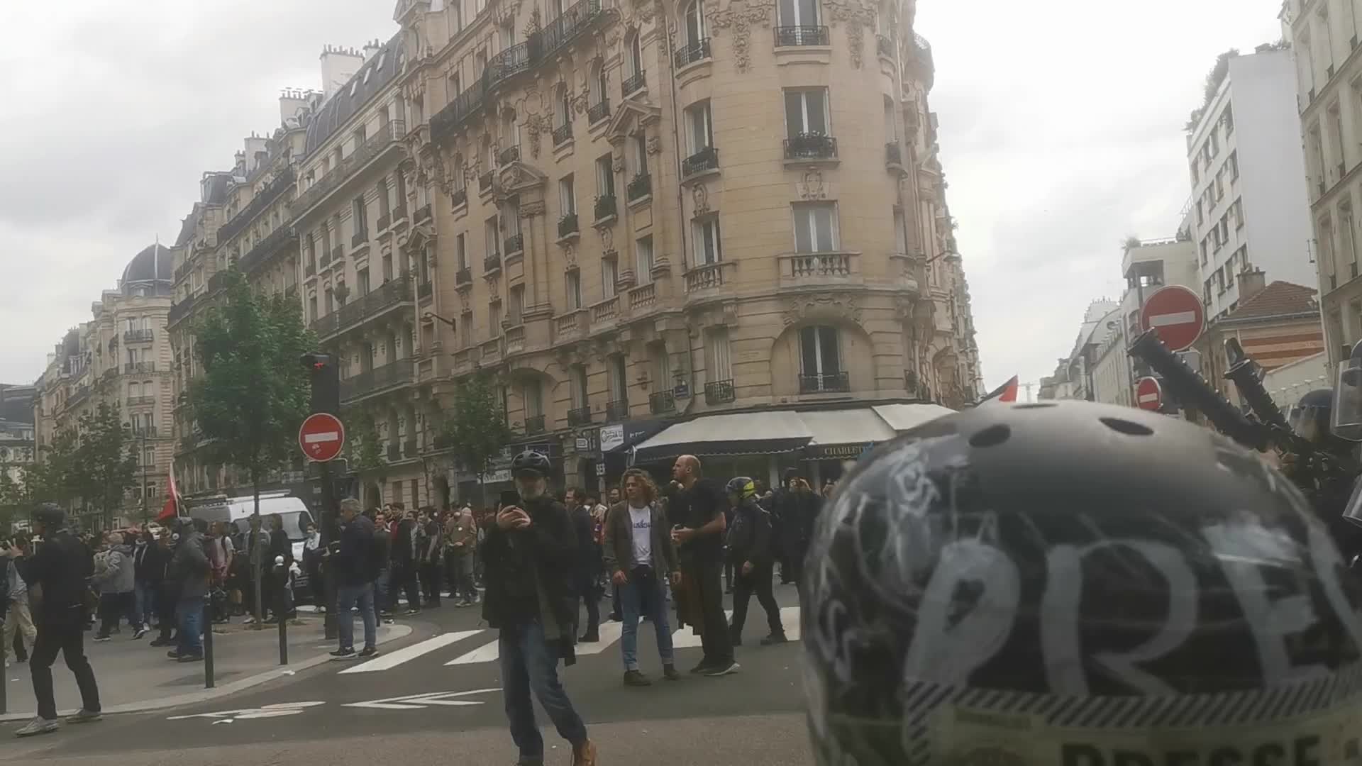 May Day Demonstration Amid Clashes With Riot Police In Paris, France