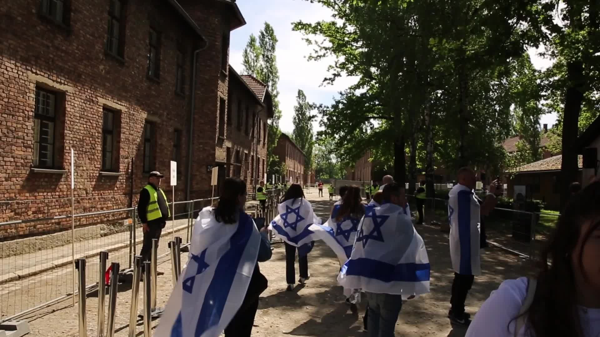 Survivors of Holocaust and October 7 visit Auschwitz for March of the Living