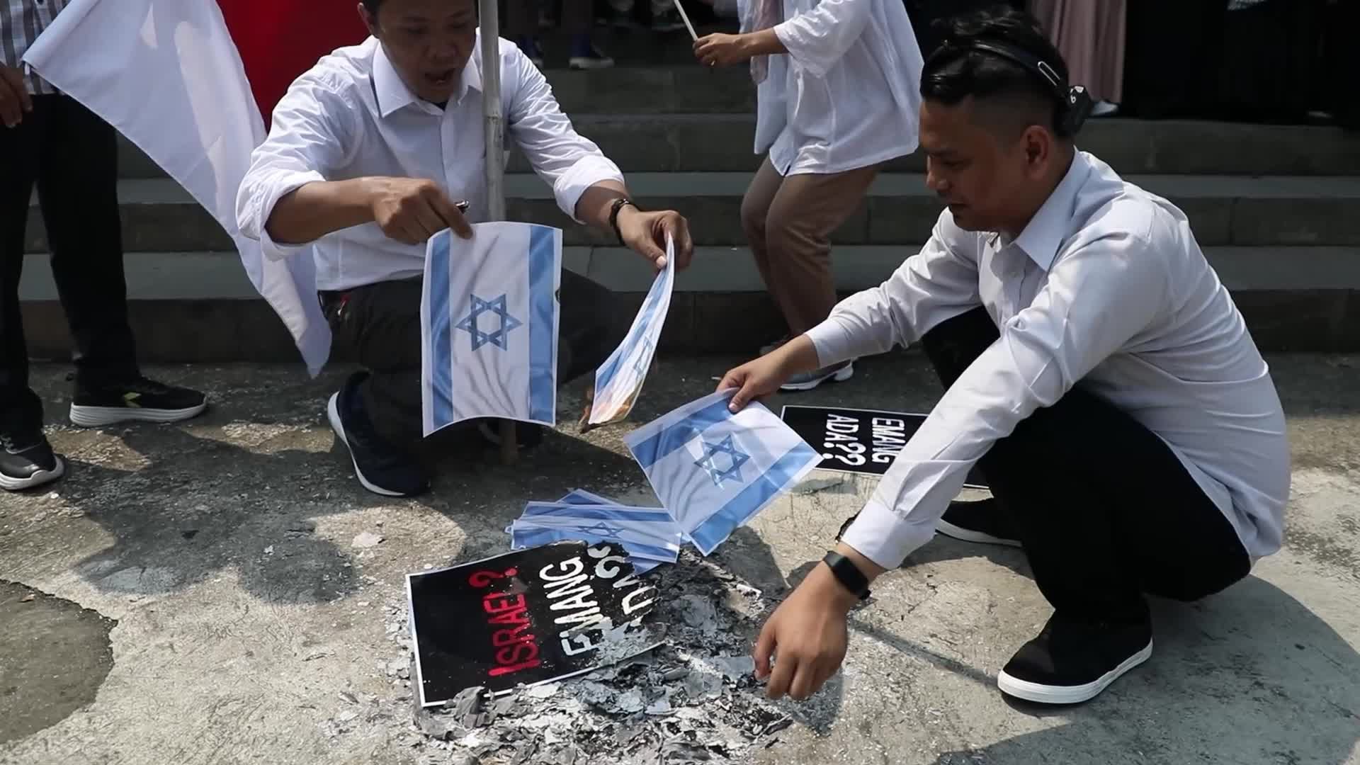 Pro Palestine demonstration in Indonesia