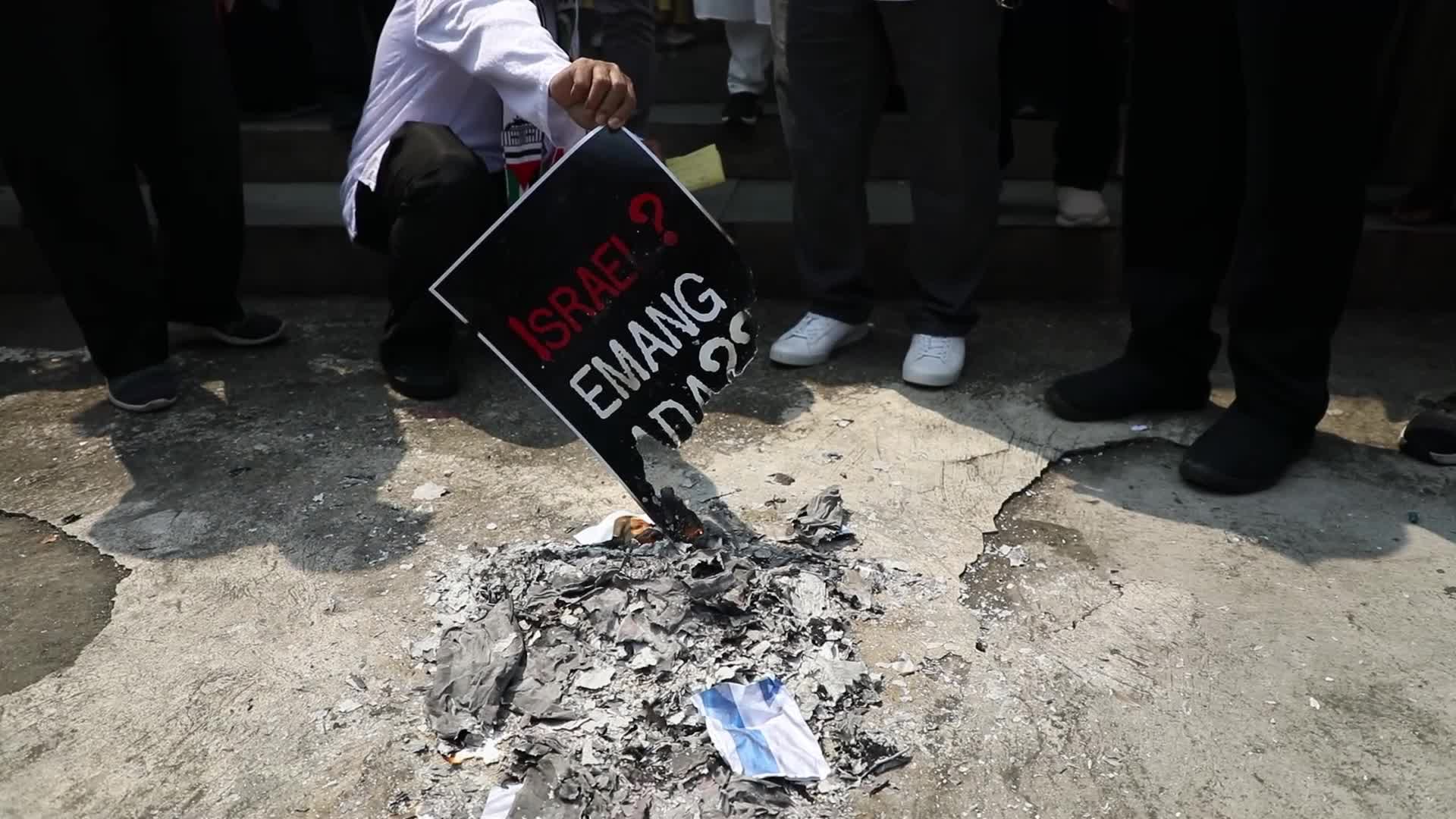 Pro Palestine demonstration in Indonesia
