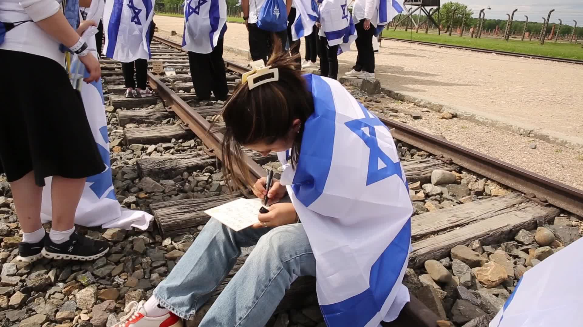 Survivors of Holocaust and October 7 visit Auschwitz for March of the Living