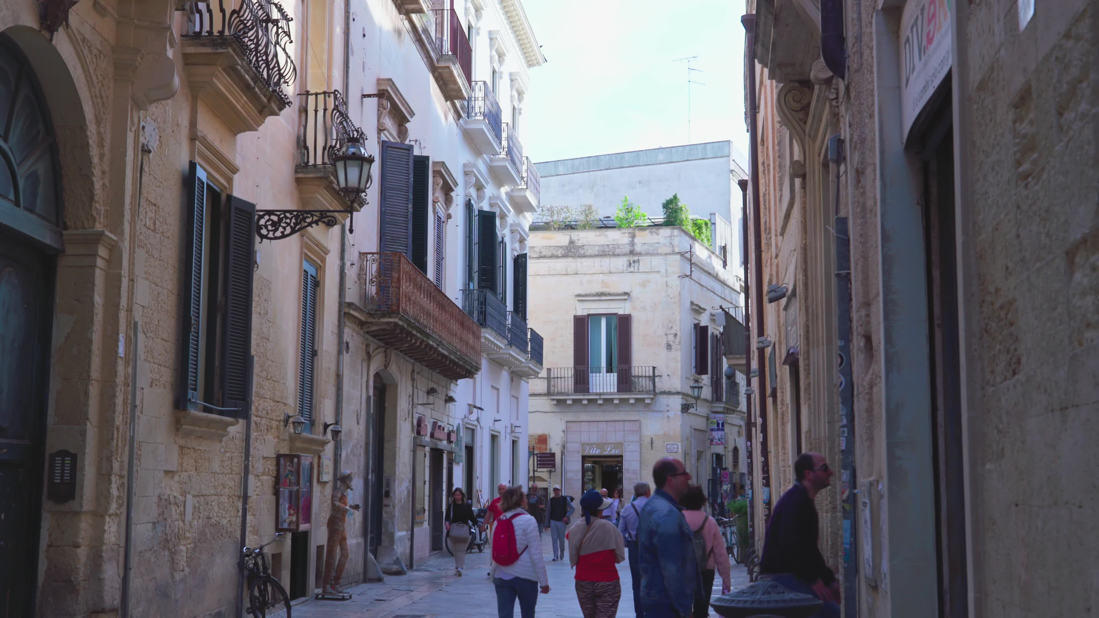 Tourists in Lecce, Italy