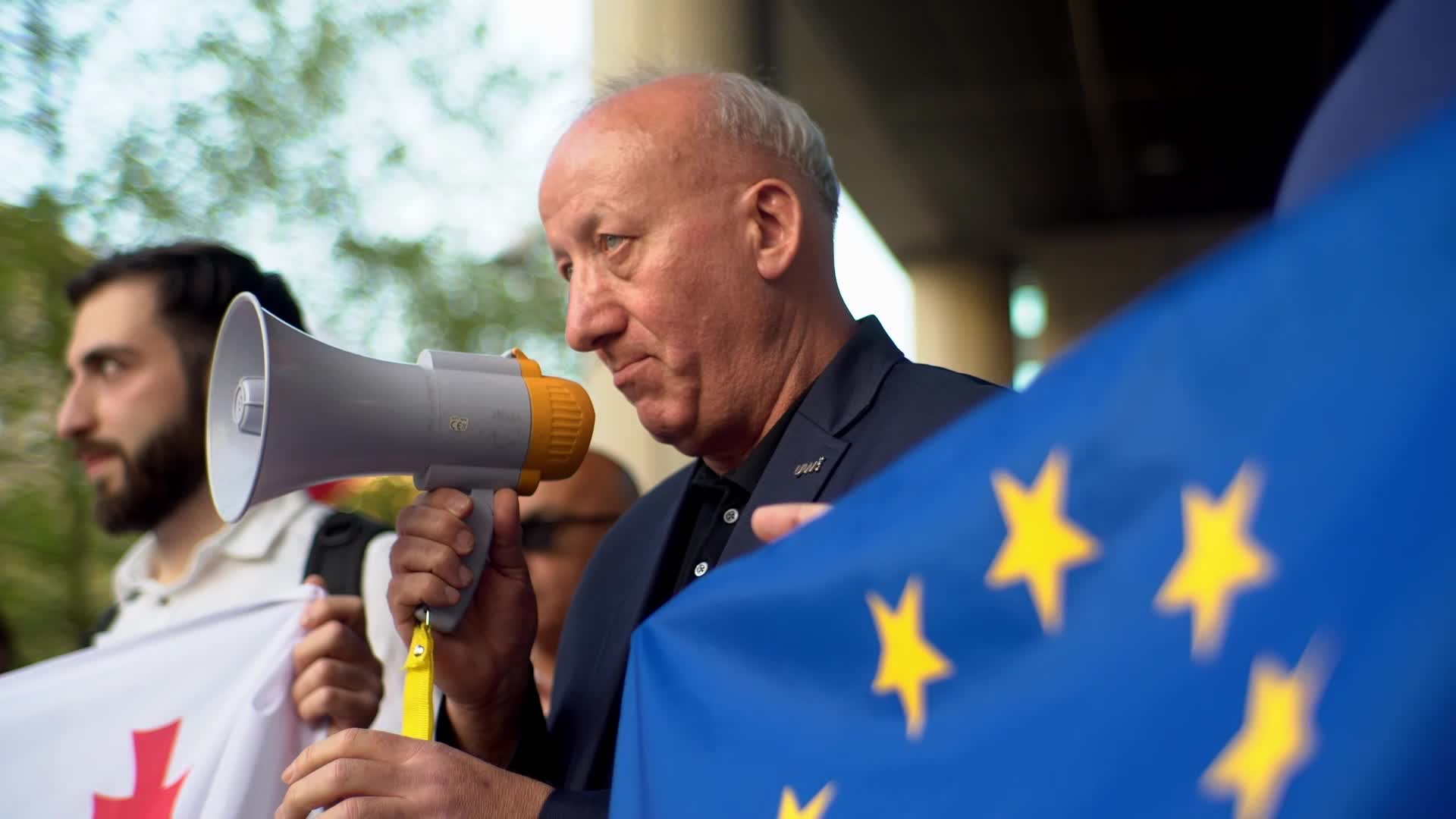 Georgia Solidarity Protest in Warsaw