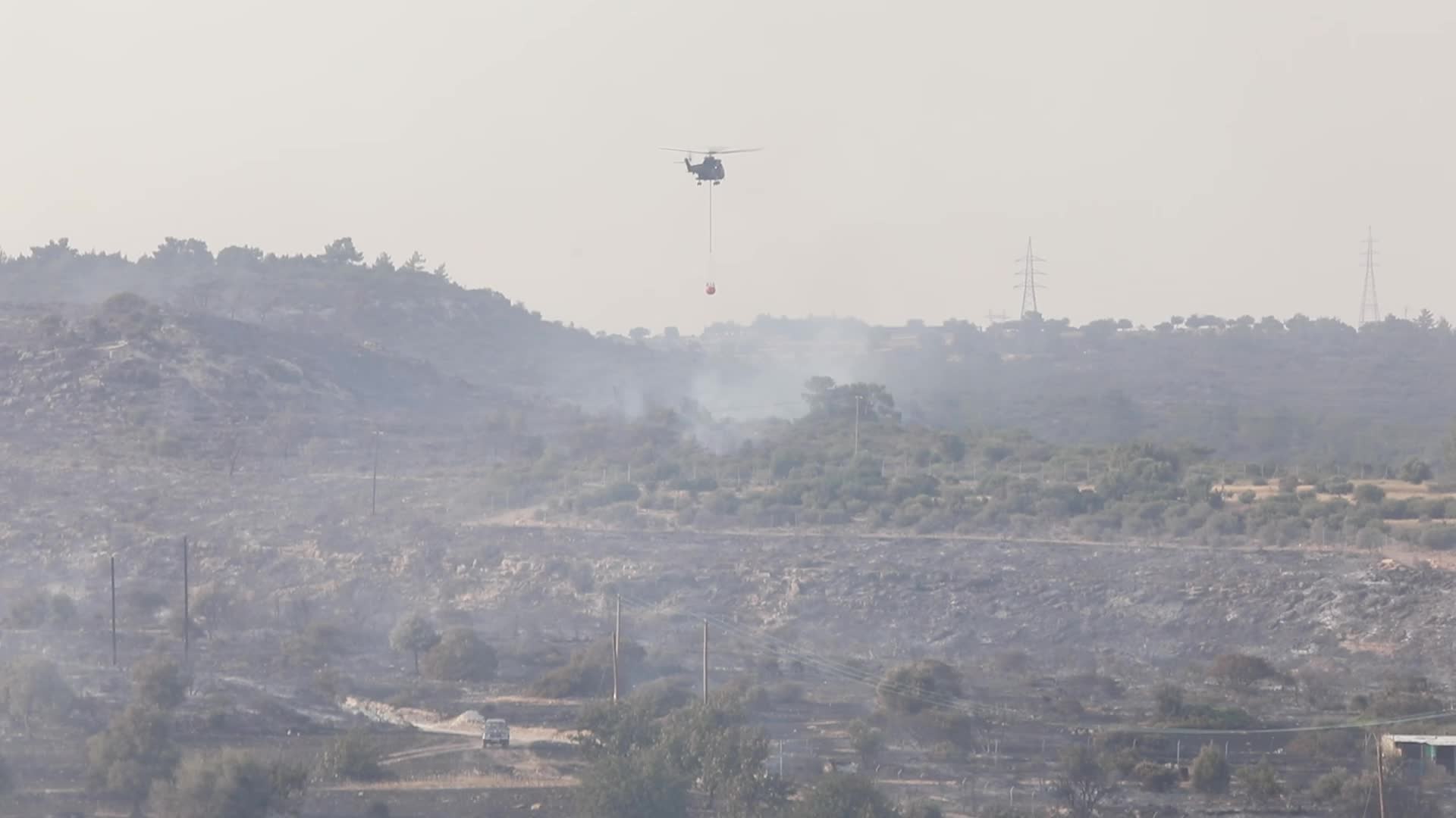 Cyprus : Wildfire in Ipsonas