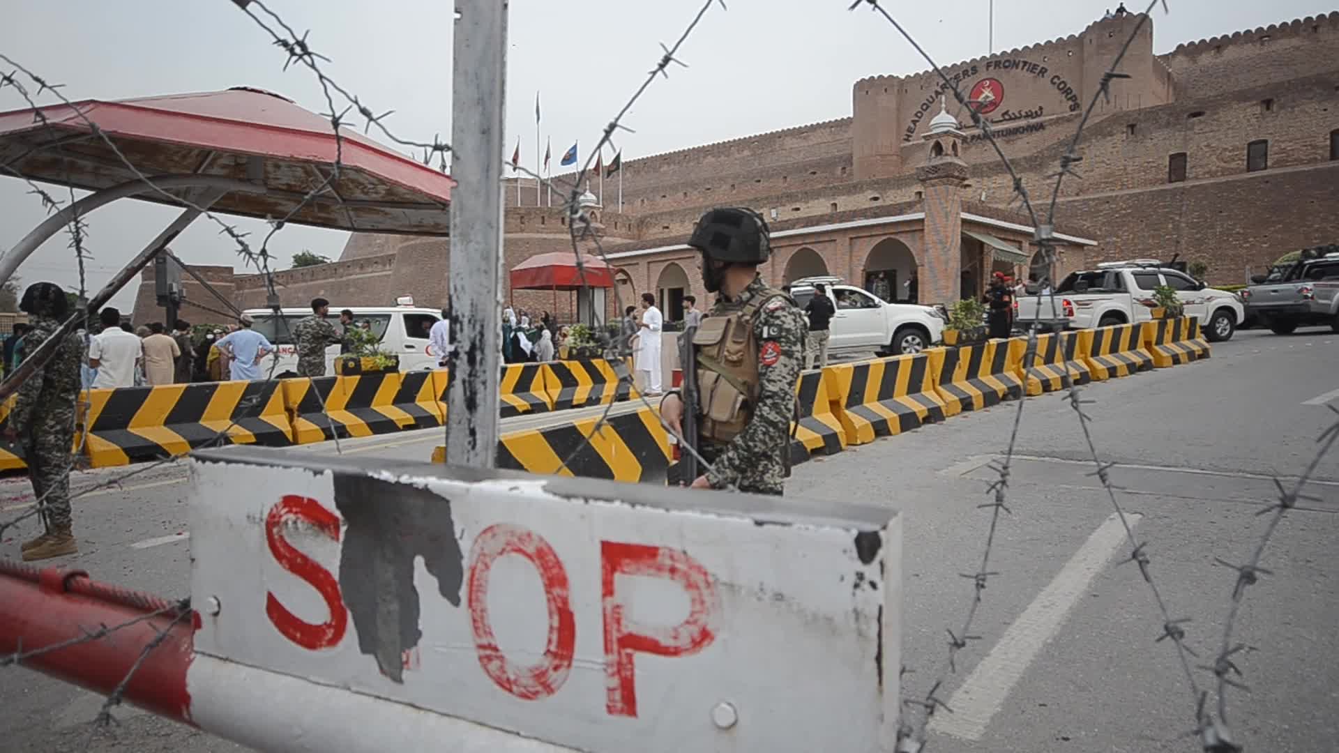People attend a rally to mark the first anniversary of May 2023 riots, in Peshawar 