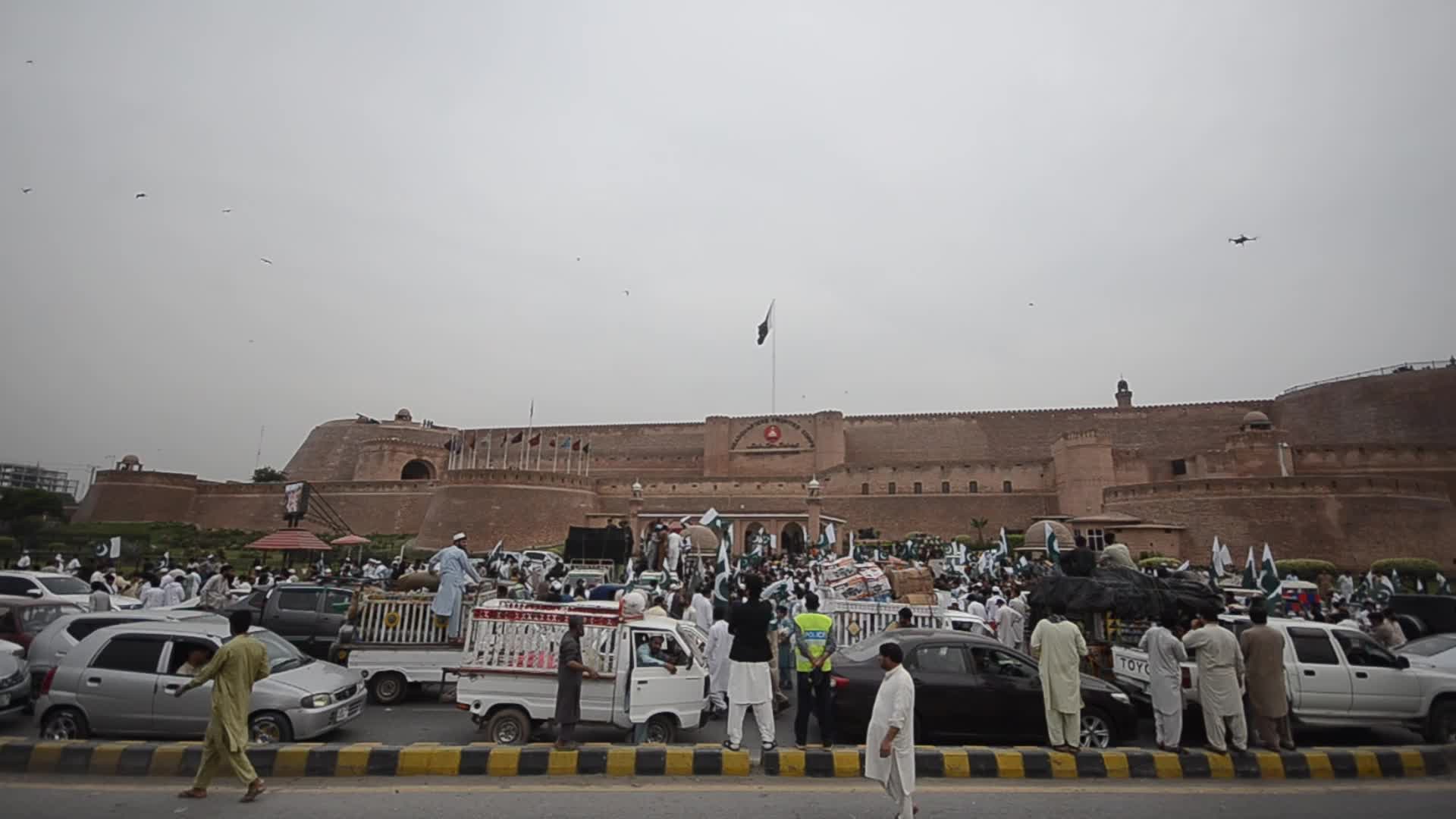 People attend a rally to mark the first anniversary of May 2023 riots, in Peshawar 