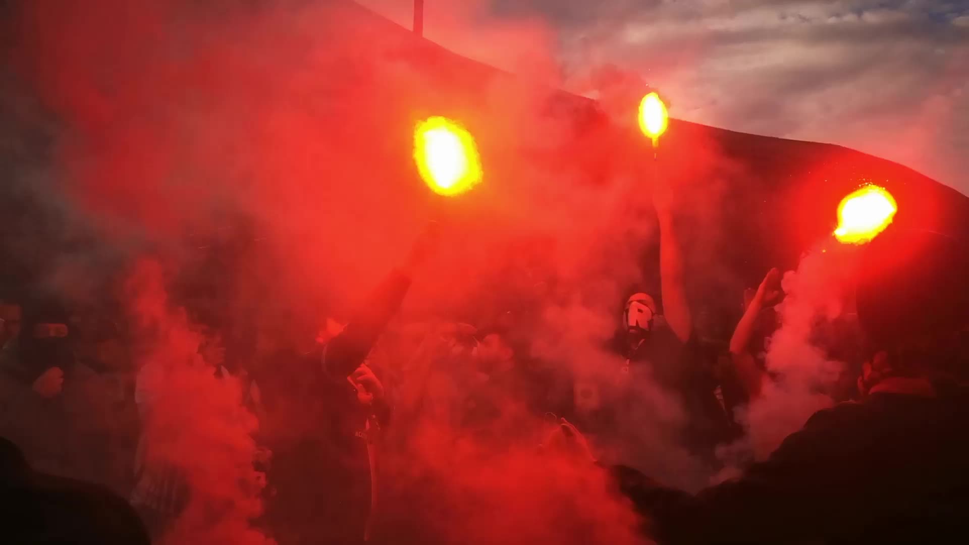 PSG Supporters Before the UEFA Champions League Match