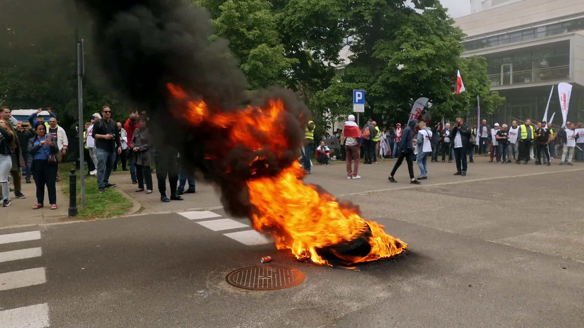 Polish farmers protest against the European Green Deal in Warsaw