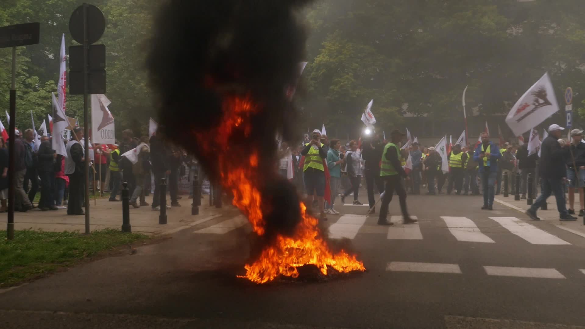 Polish farmers protest against the European Green Deal in Warsaw