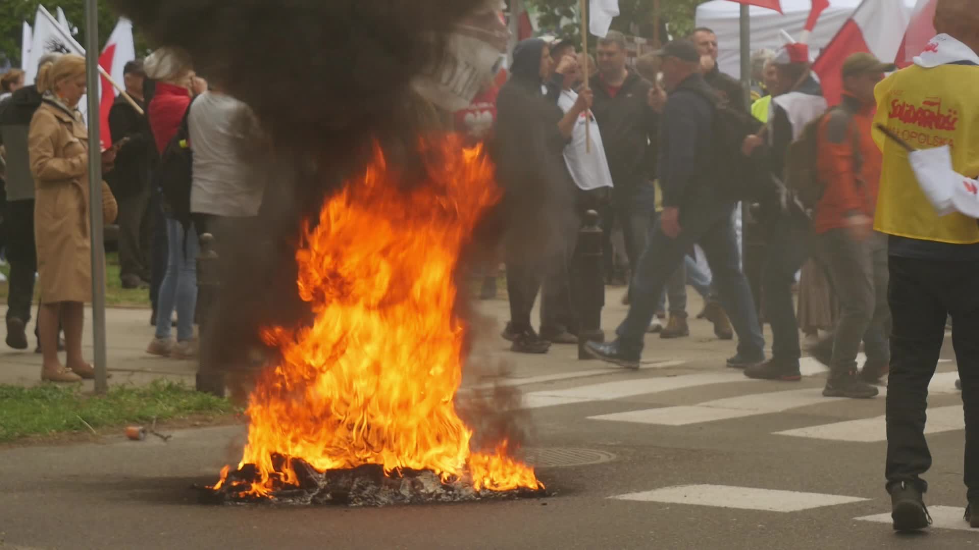 Polish farmers protest against the European Green Deal in Warsaw