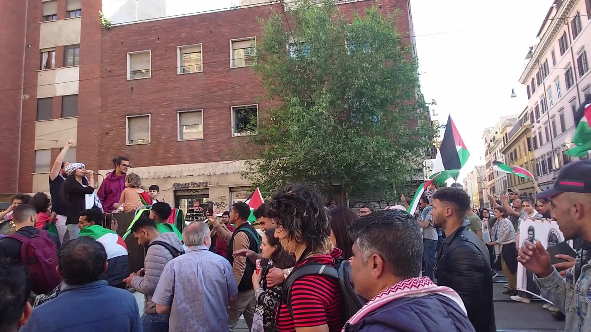 Demonstration in support of Palestine in Rome