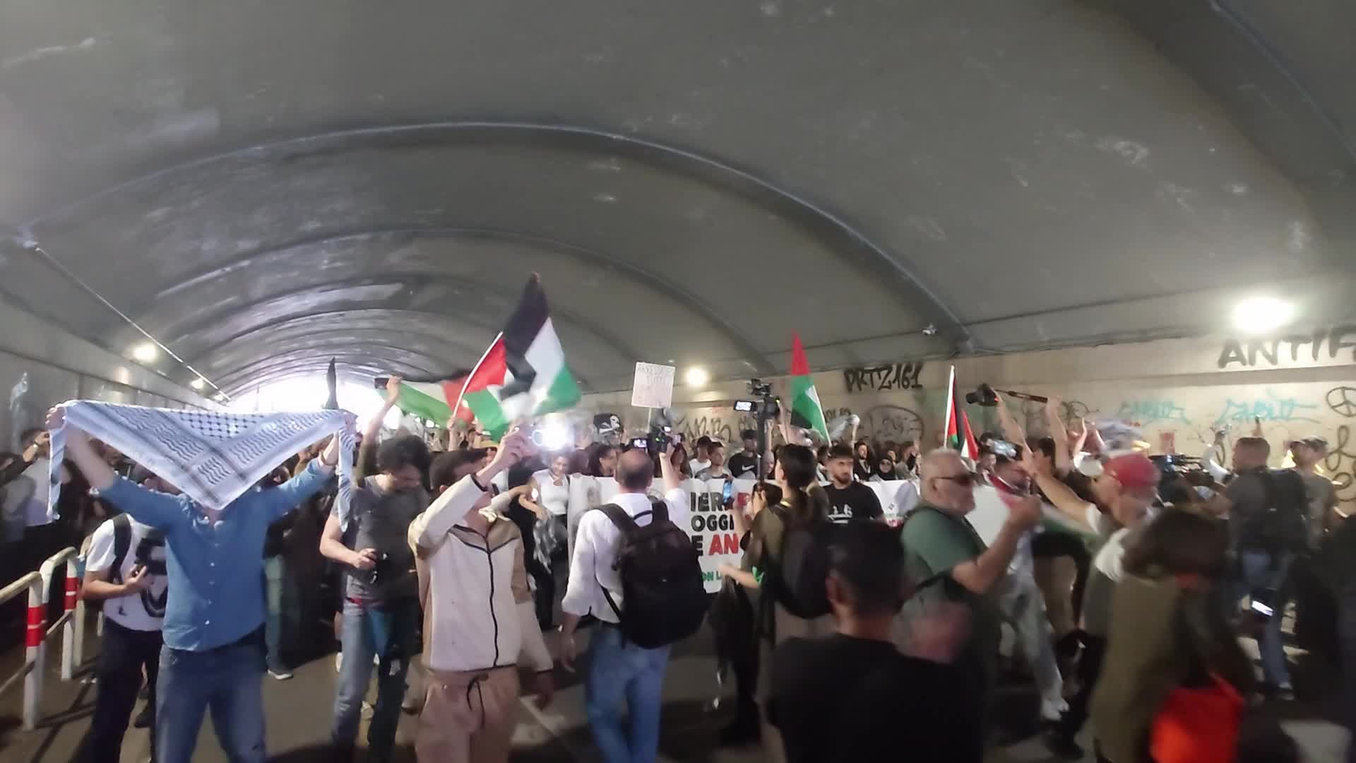 Demonstration in support of Palestine in Rome