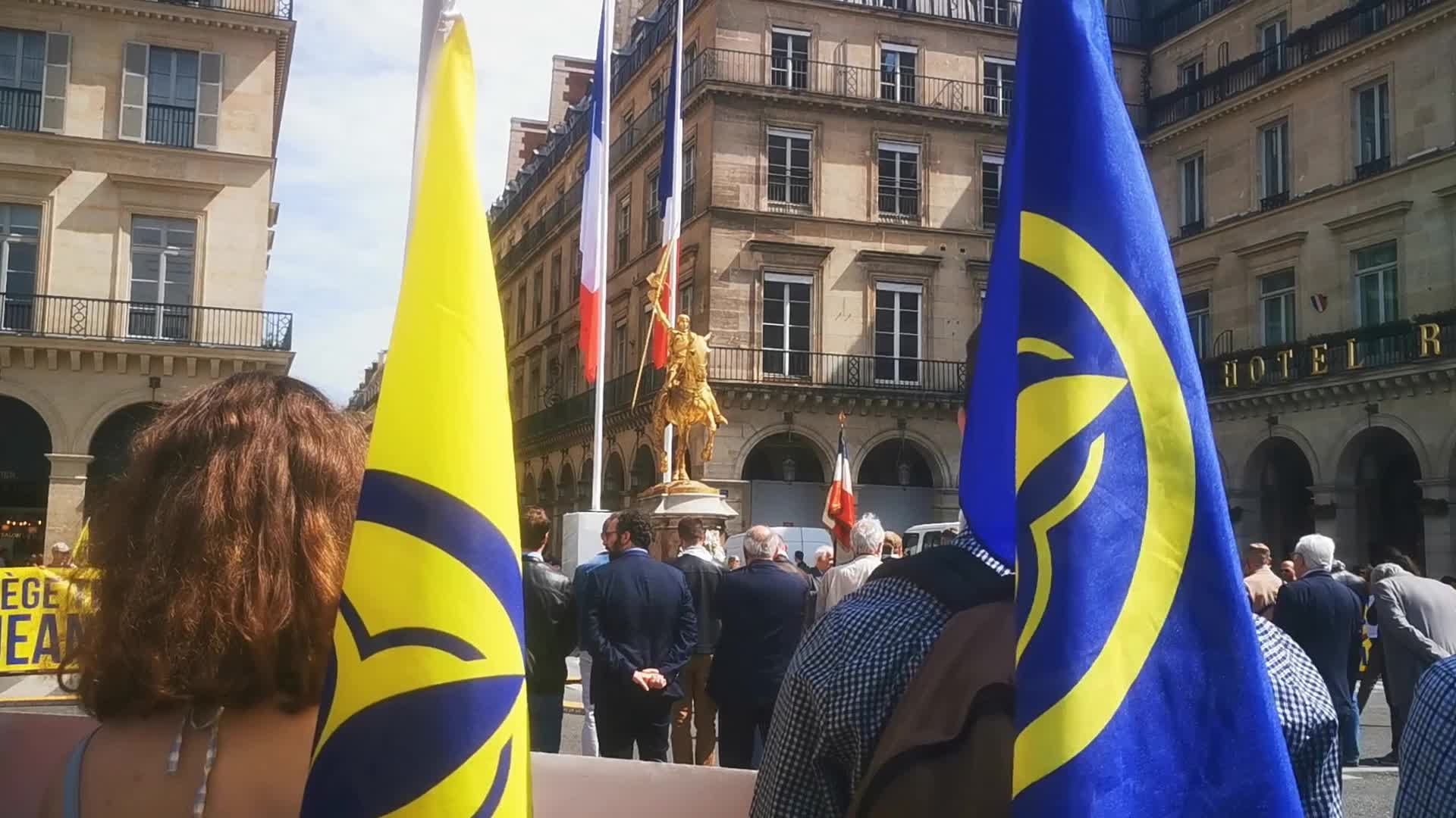 The far-right French monarchist movement Action française demonstrate in Paris