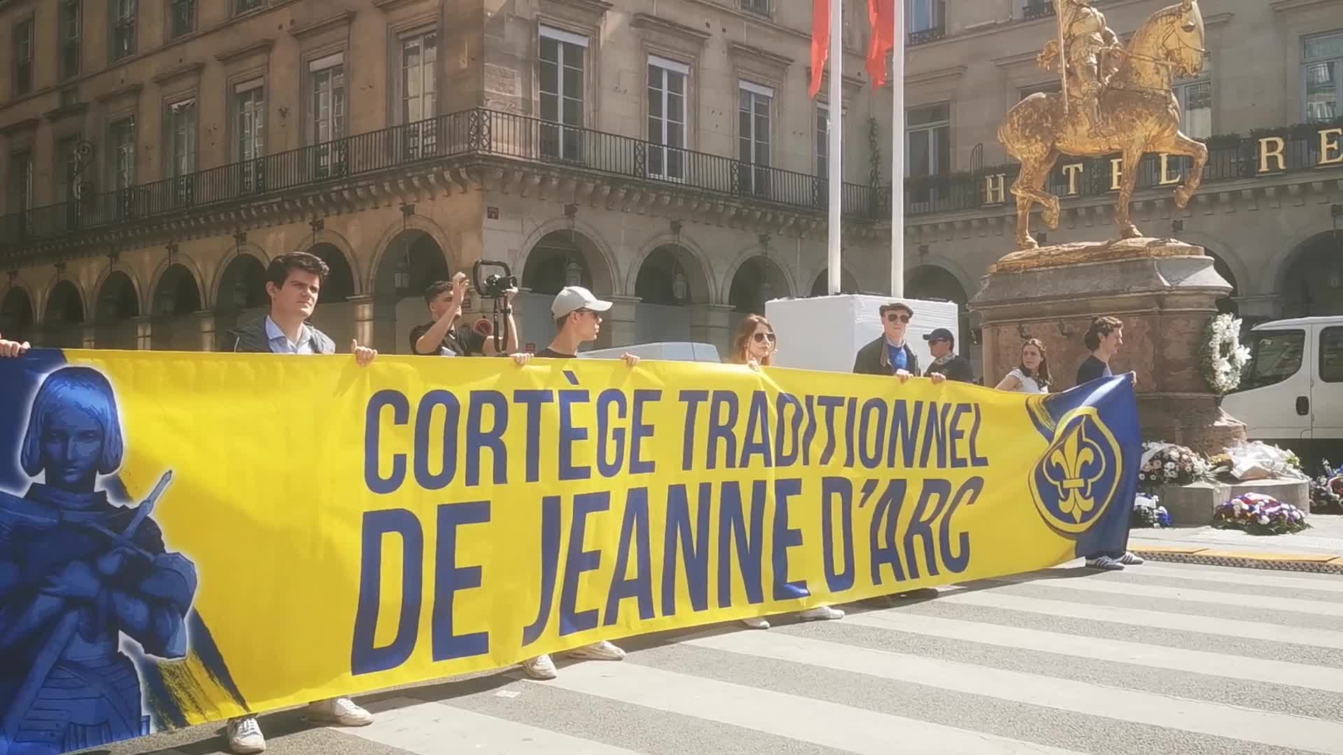 The far-right French monarchist movement Action française demonstrate in Paris