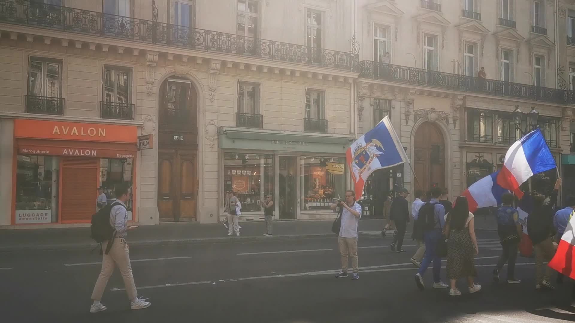 The far-right French monarchist movement Action française demonstrate in Paris