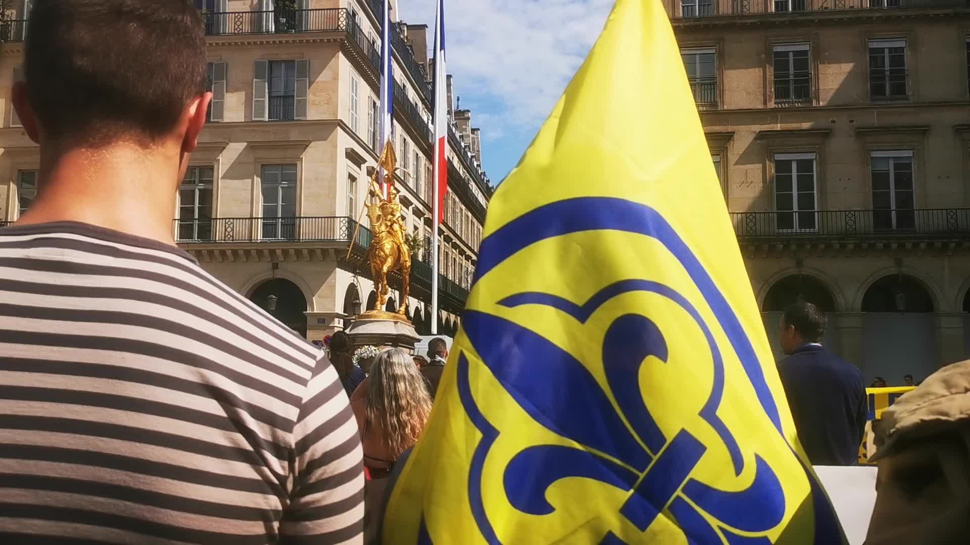 The far-right French monarchist movement Action française demonstrate in Paris