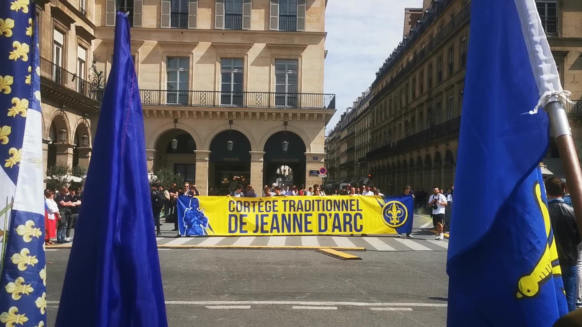 The far-right French monarchist movement Action française demonstrate in Paris