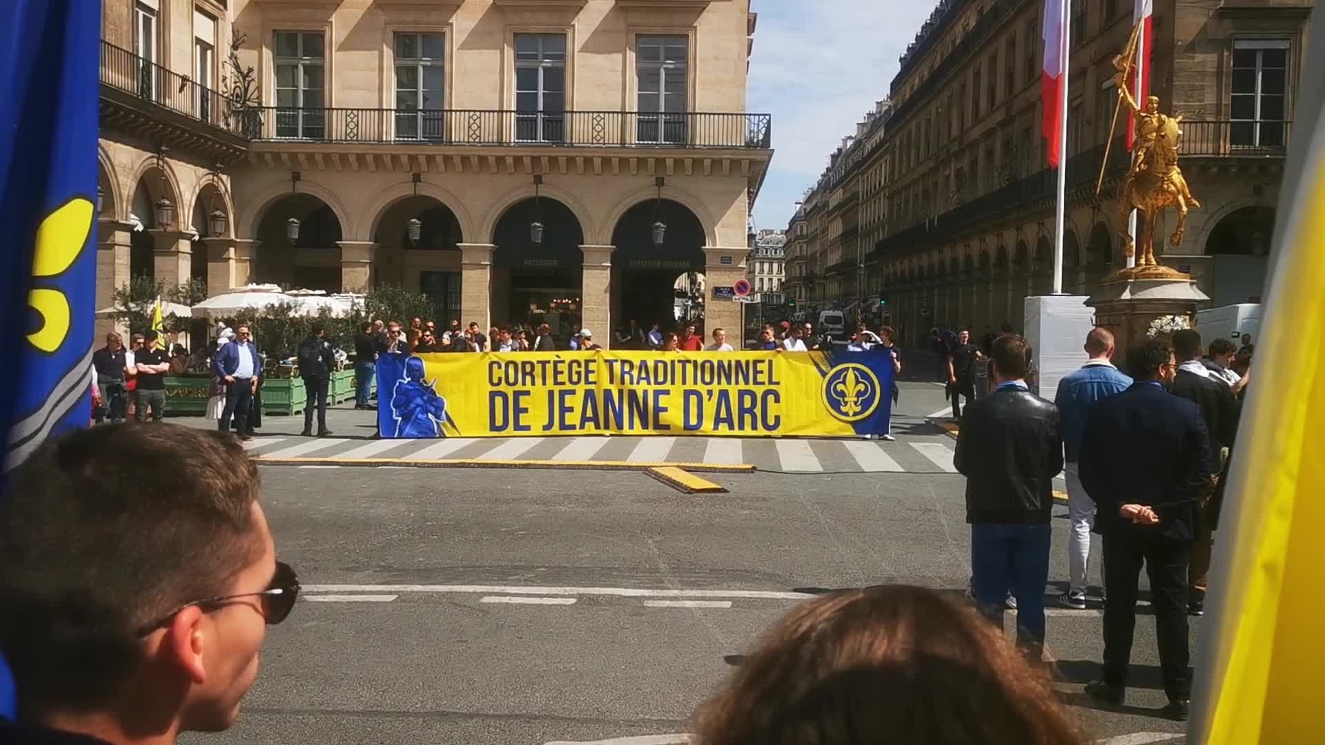 The far-right French monarchist movement Action française demonstrate in Paris