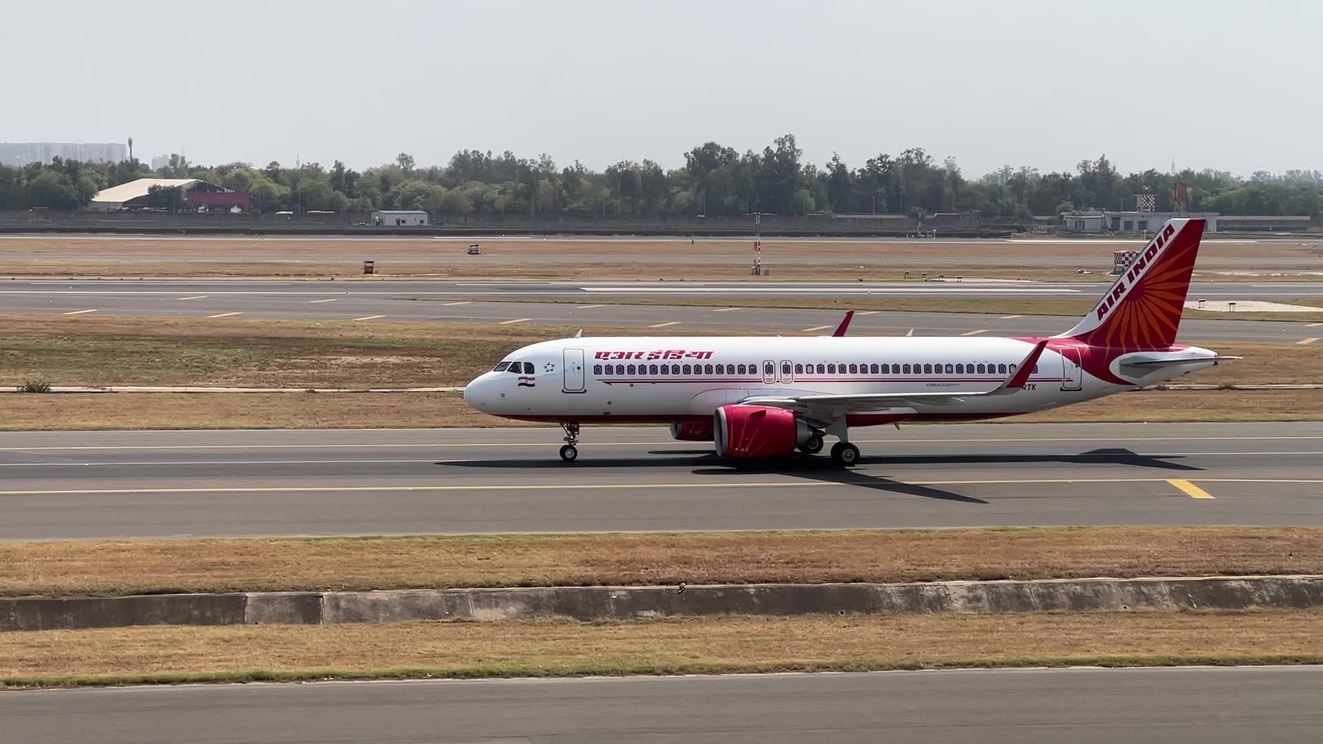 Air India airplane at Indira Gandhi International Airport
