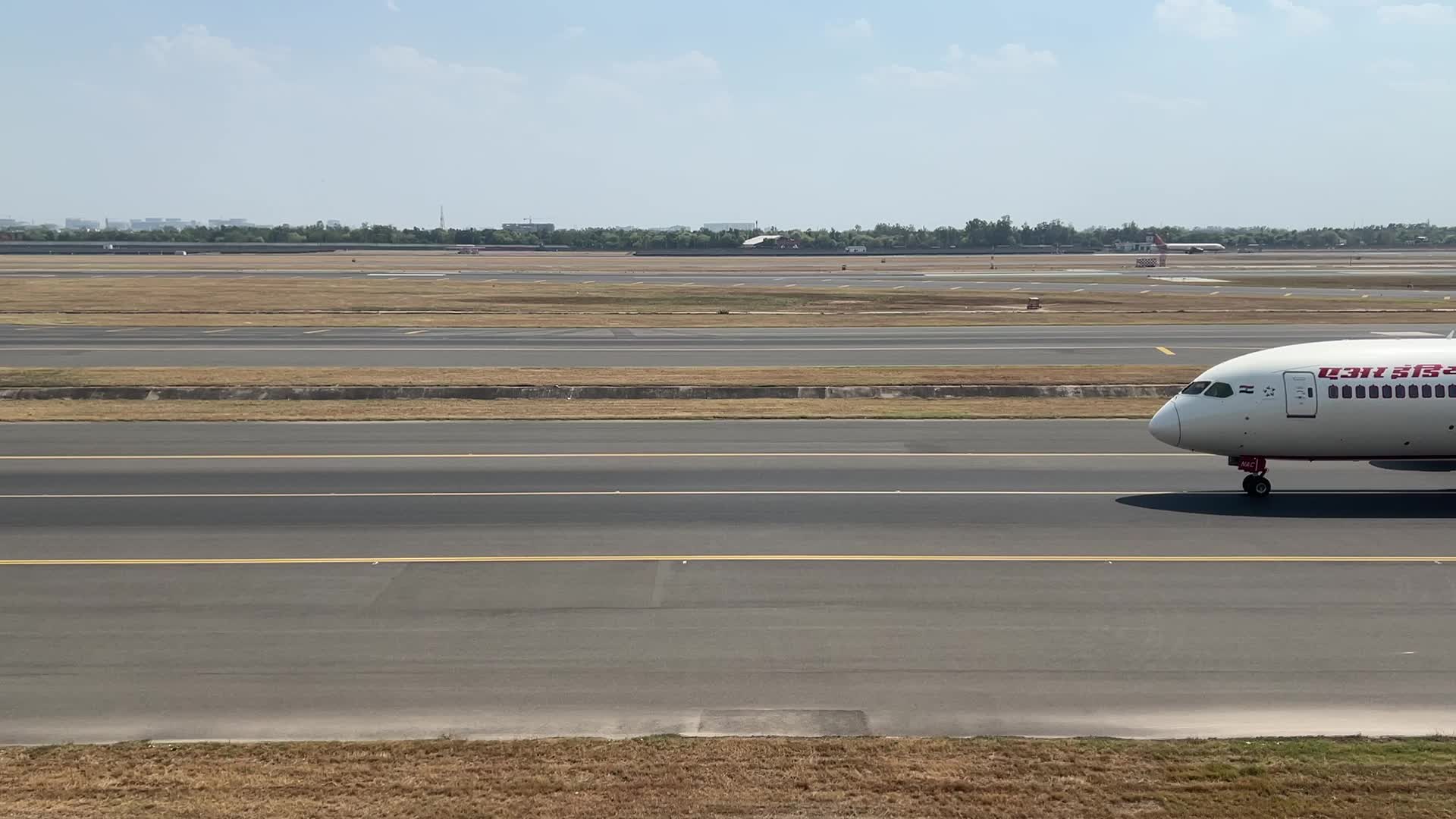 Air India airplane at Indira Gandhi International Airport