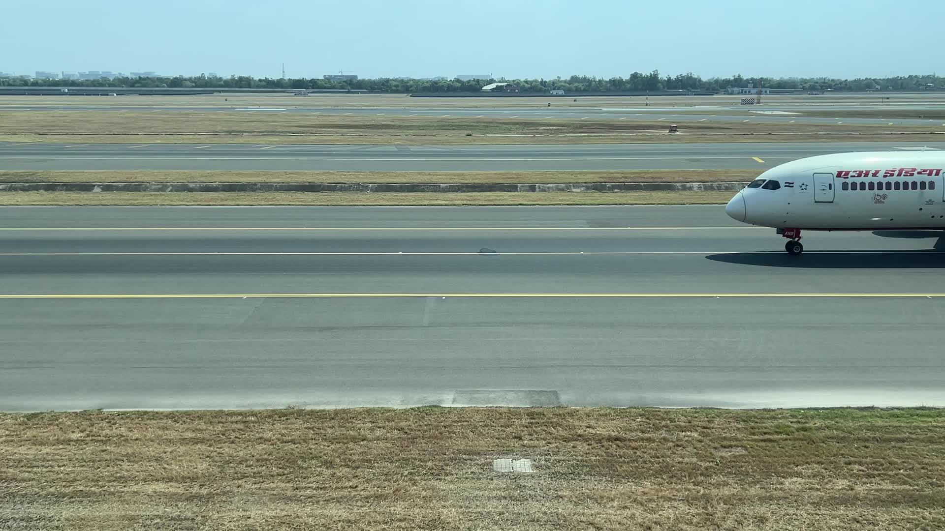 Air India airplane at Indira Gandhi International Airport