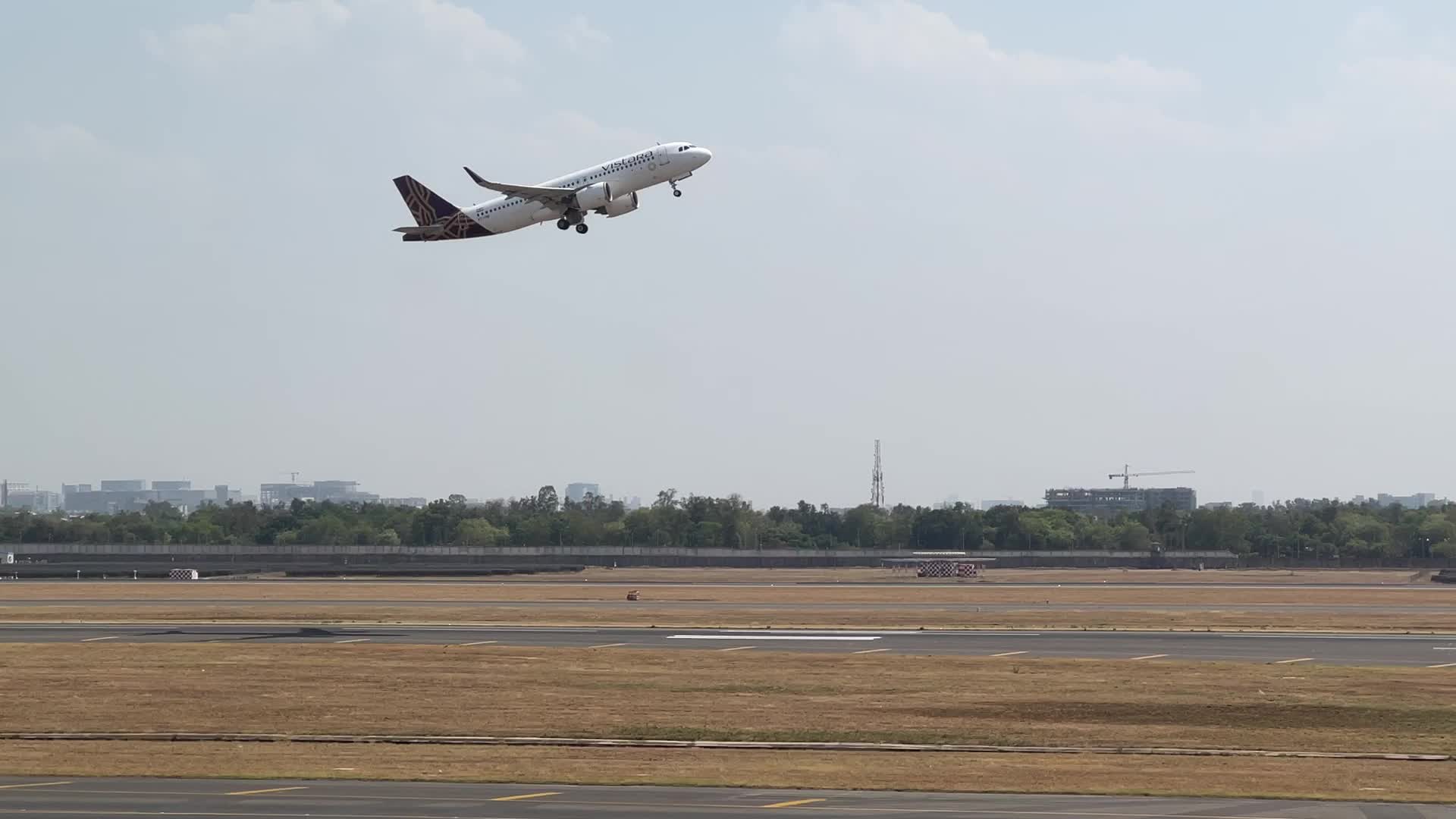 Vistara Airlines airplane at Indira Gandhi International Airport