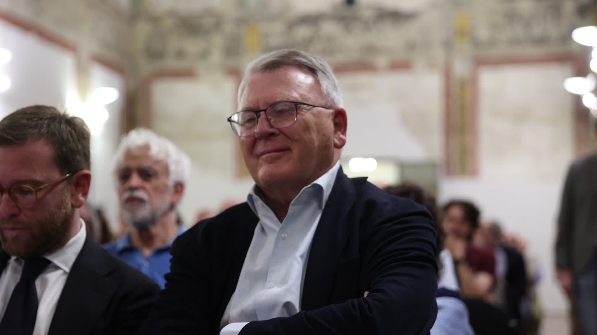 Nicolas Schmit attends a rally on the occasion of the European Elections 2024 in Milan