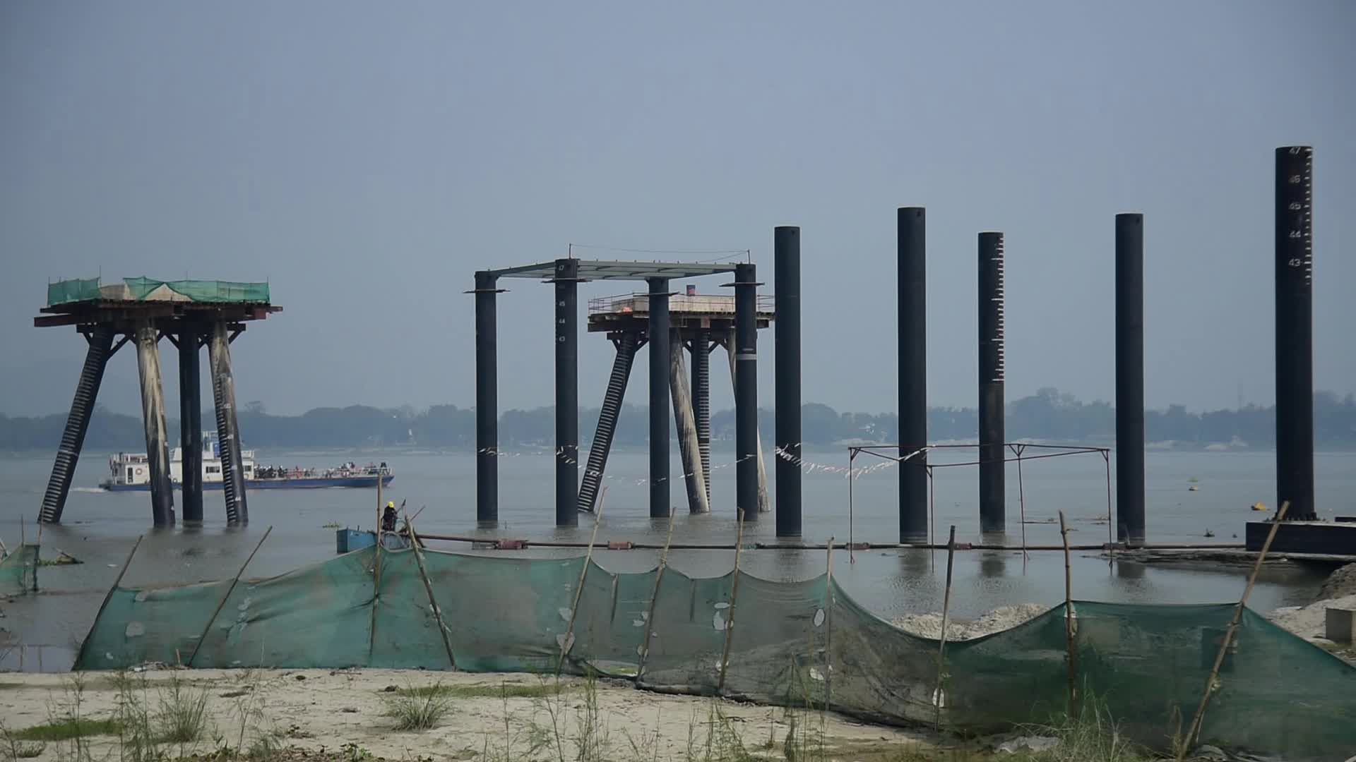 Construction works on India’s First River Terminal Guwahati Gateway Ghat